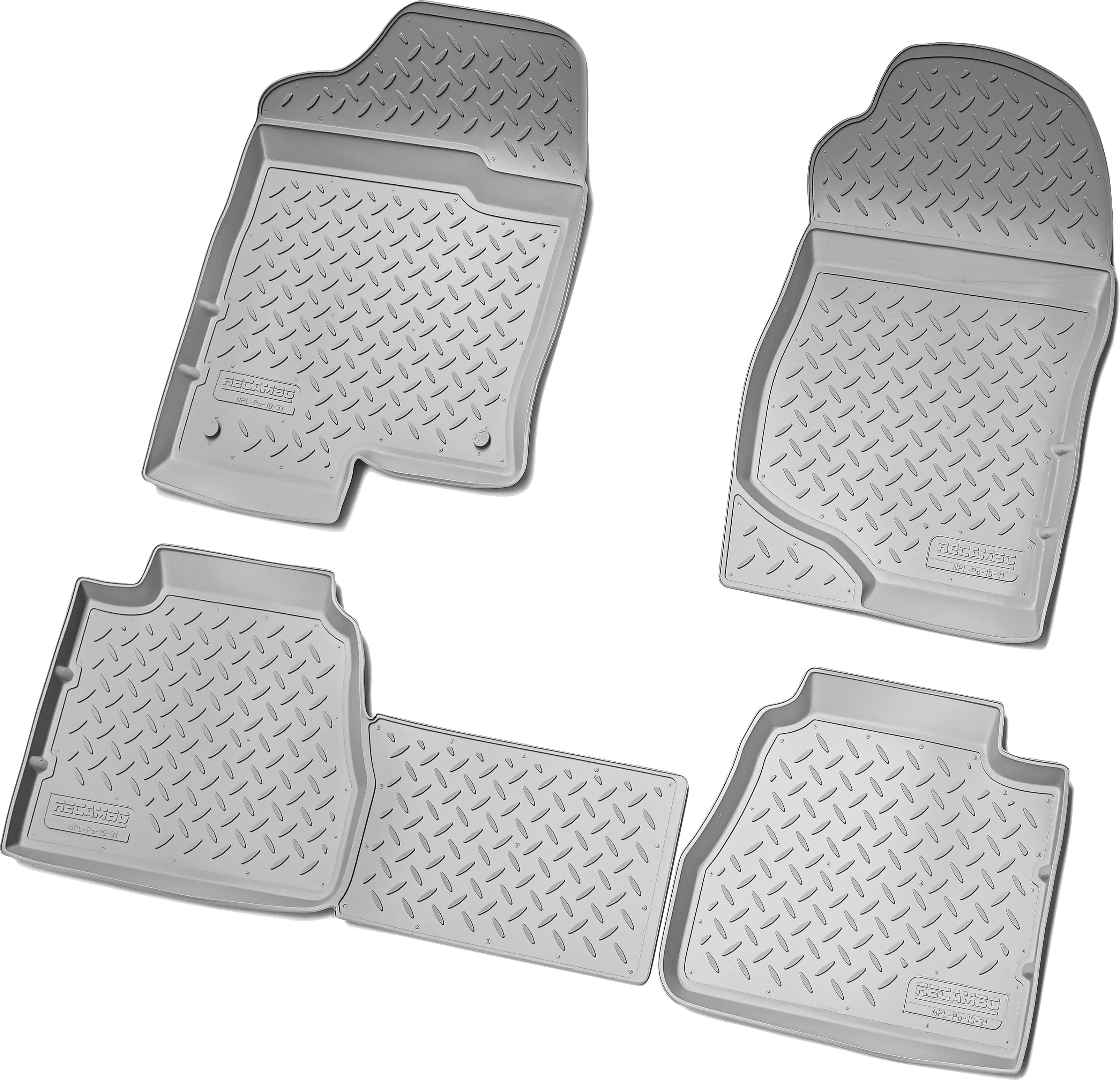 RECAMBO Passform-Fußmatten CustomComforts (4 St), für CADILLAC Escalade, 2007 - 2014, perfekte Passform | Automatten