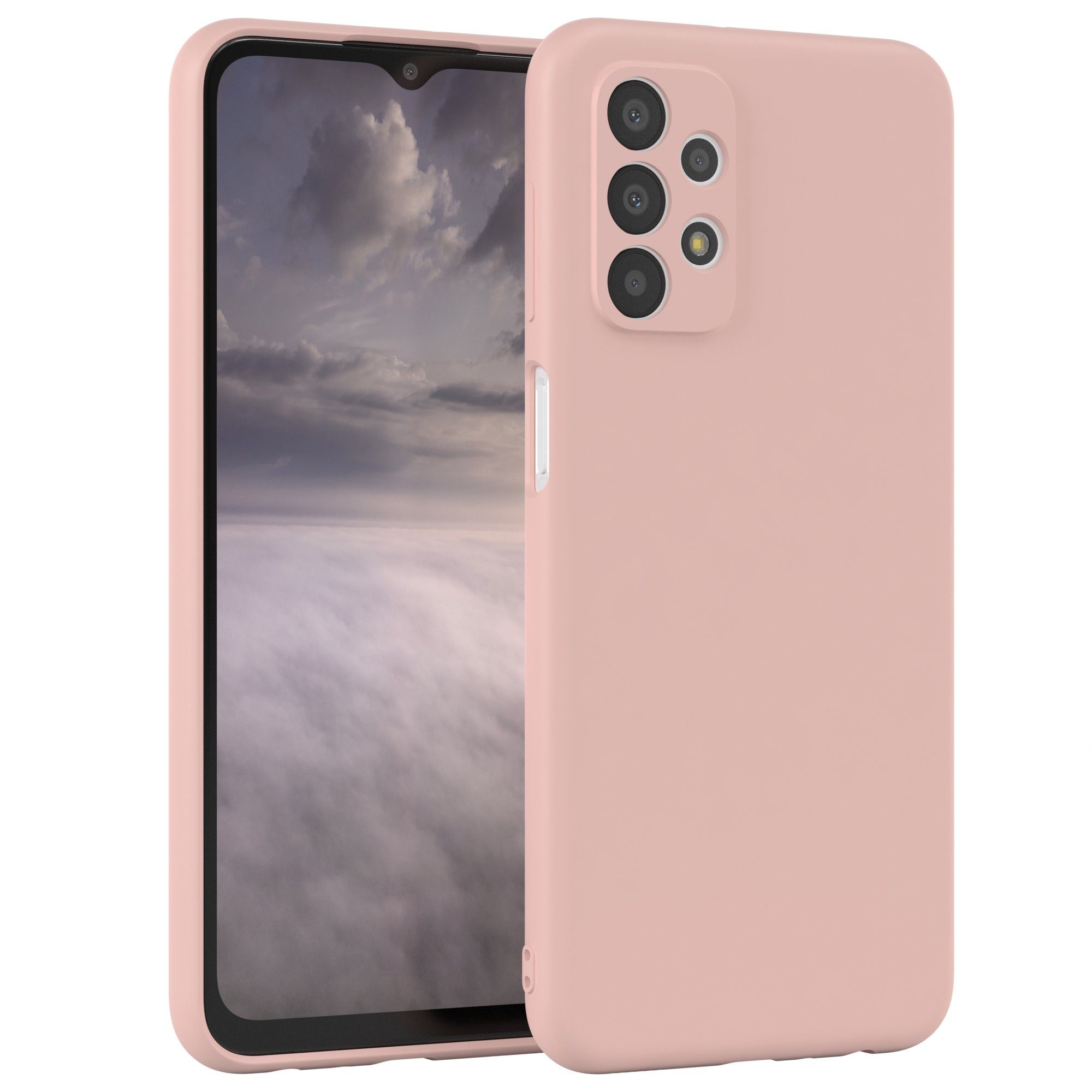 EAZY CASE Handyhülle für Samsung Galaxy A23 5G Hülle Silikon 6,6 Zoll, Hülle mit Kameraschutz Bumper Case silikonschutzhülle Rosa / Altrosa