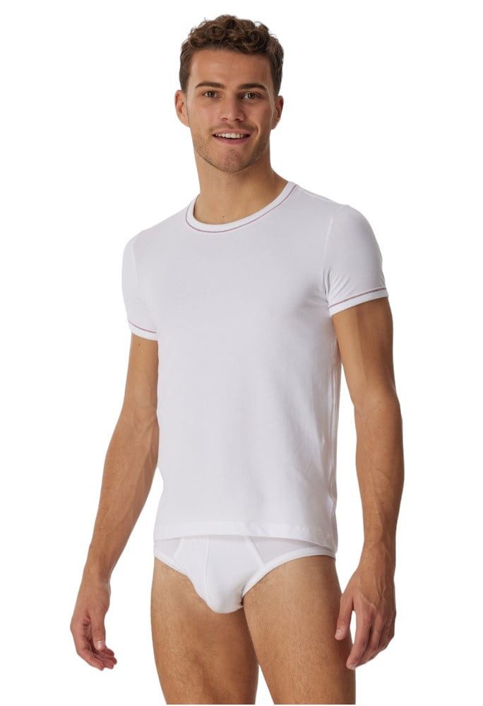 Schiesser T-Shirt Revival Lorenz Kurzarm Unterwäsche weiss Herren
