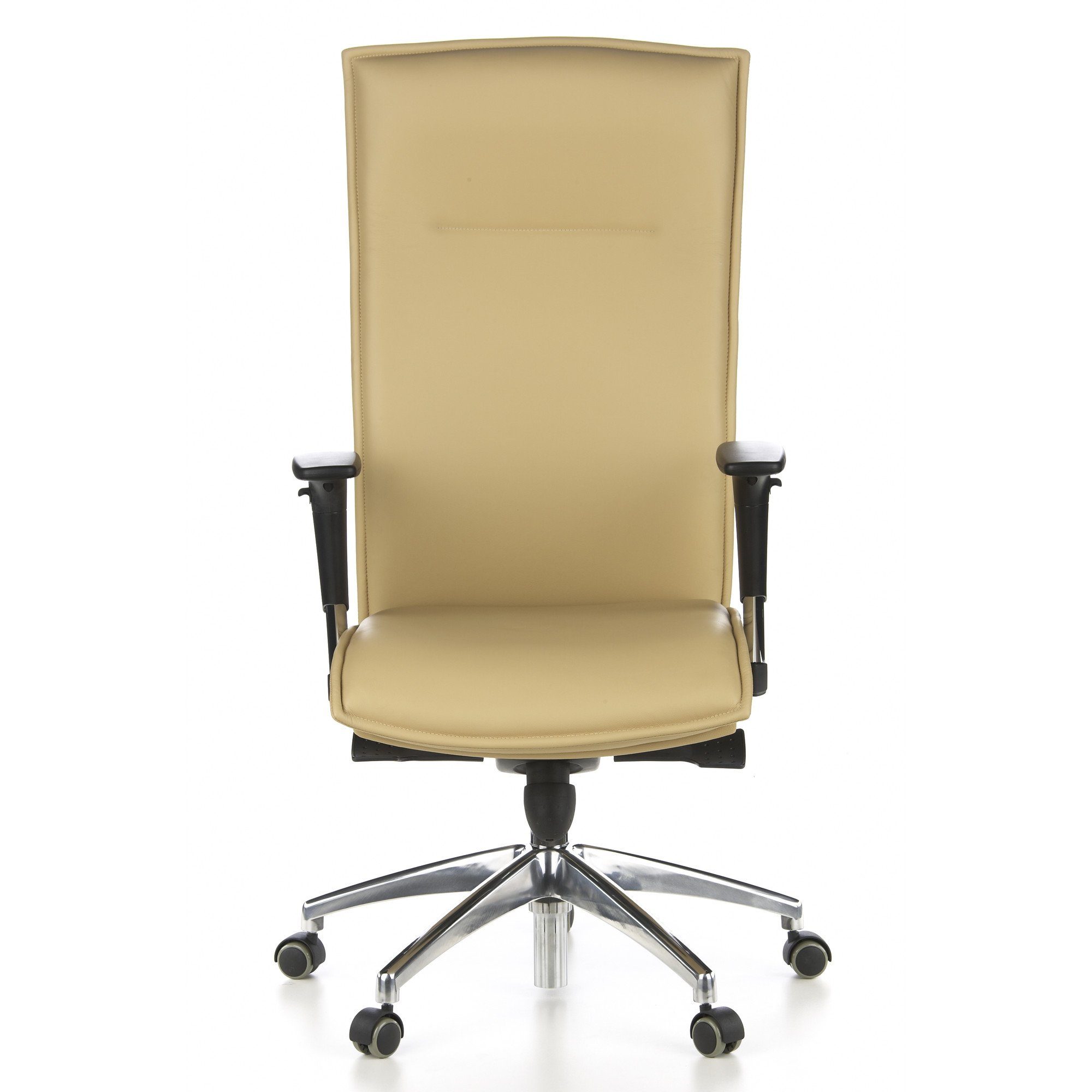 Drehstuhl Leder MURANO Luxus Bürostuhl St), 20 OFFICE Chefsessel Beige (1 hjh ergonomisch