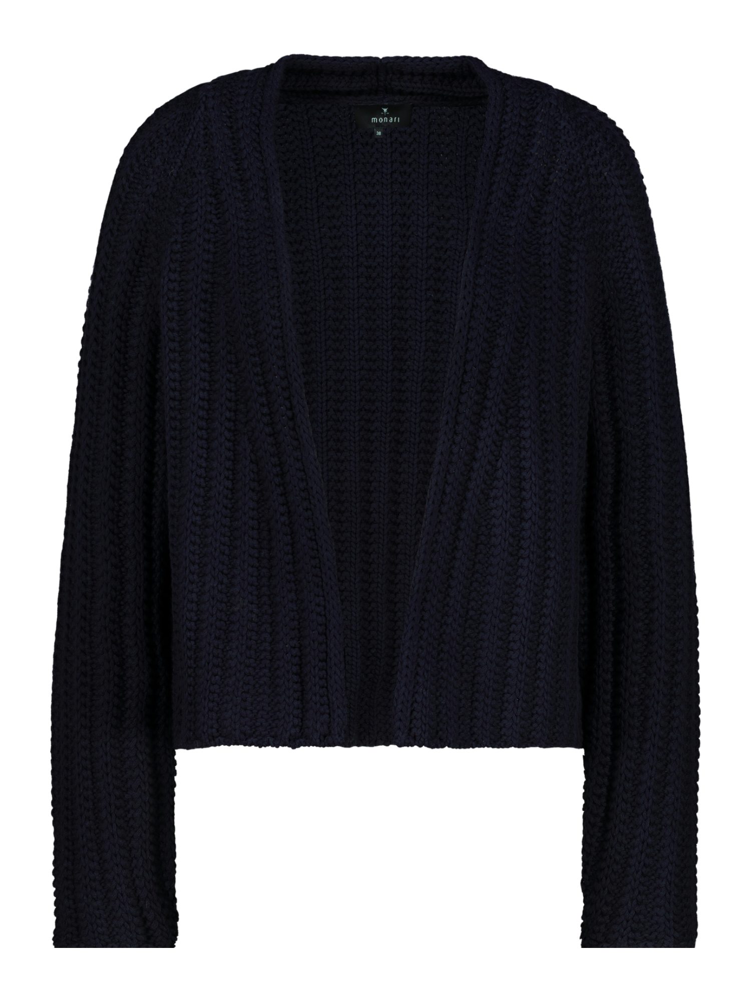 Monari Strickjacke schwarz,Freizeit,Baumwolle,Unifarben,Lang,Regular Fit