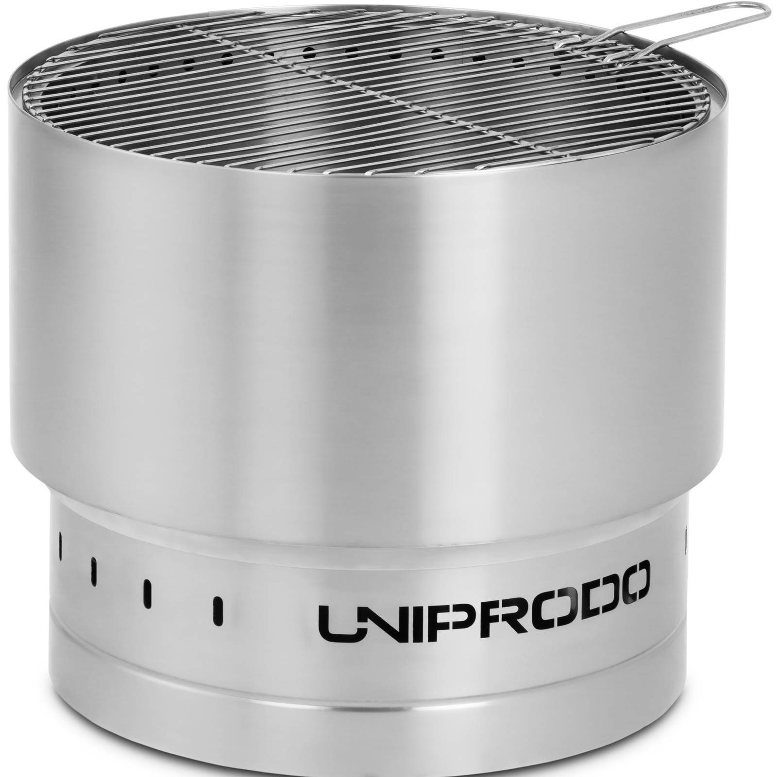 Uniprodo Feuerschale Feuerkorb Ø55x48 cm mit Grillrost Edelstahl
