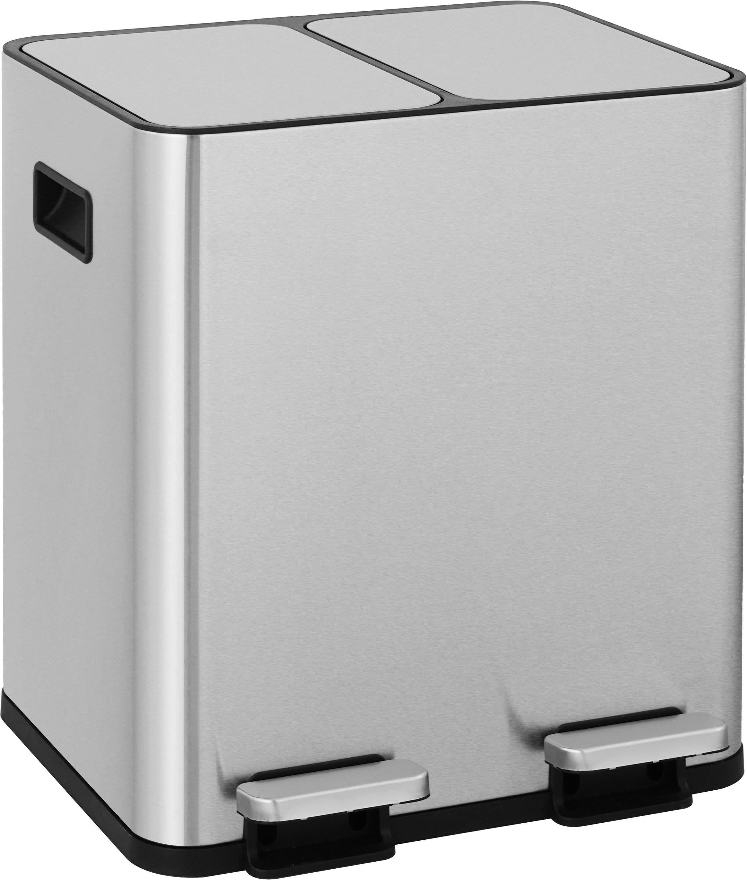 OTTO home Mülleimer Garrin, Soft Close, m. 2 Fächern, Fassungsvermögen 2x15 L bzw. 2x30 L, Mülltrennsystem mit 2 separaten Innenbehältern und Fußtrittpedalen