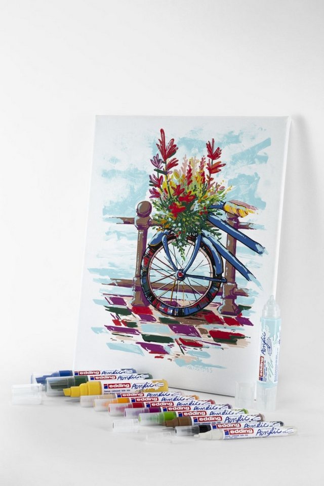 Thumbnail - edding Filzstift Acryl-Kreativset basic VE=12 Stifte