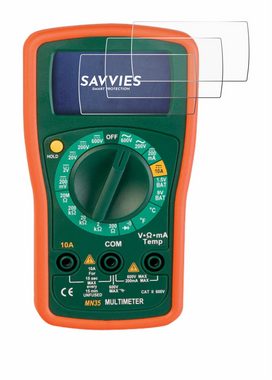 Savvies Schutzfolie für Extech MN35 Digitales mini Multimeter, Displayschutzfolie, 6 Stück, Folie klar
