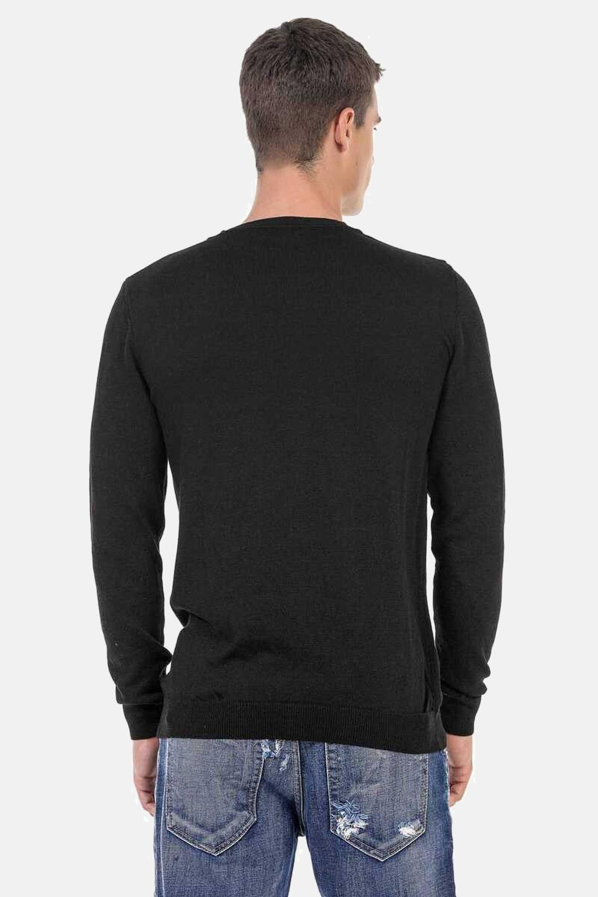 Cipo & Baxx V-Ausschnitt-Pullover Pullover (1-tlg) mit V-Ausschnitt, CP242 günstig online kaufen