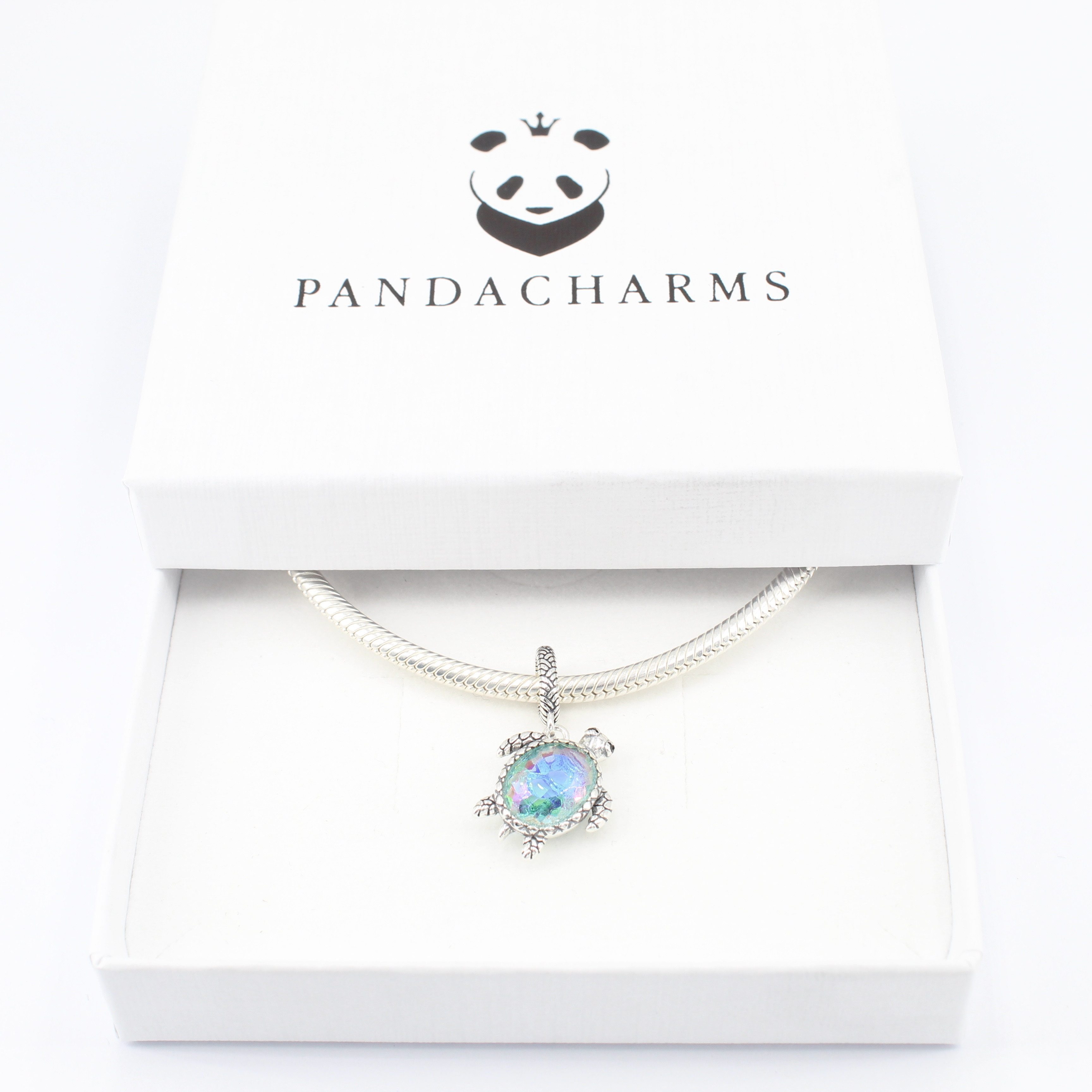 PANDACHARMS Bead Perlmuttfarbene Wasserschildkröte Charm Anhänger, 925er Silber – Bild 4 von 4