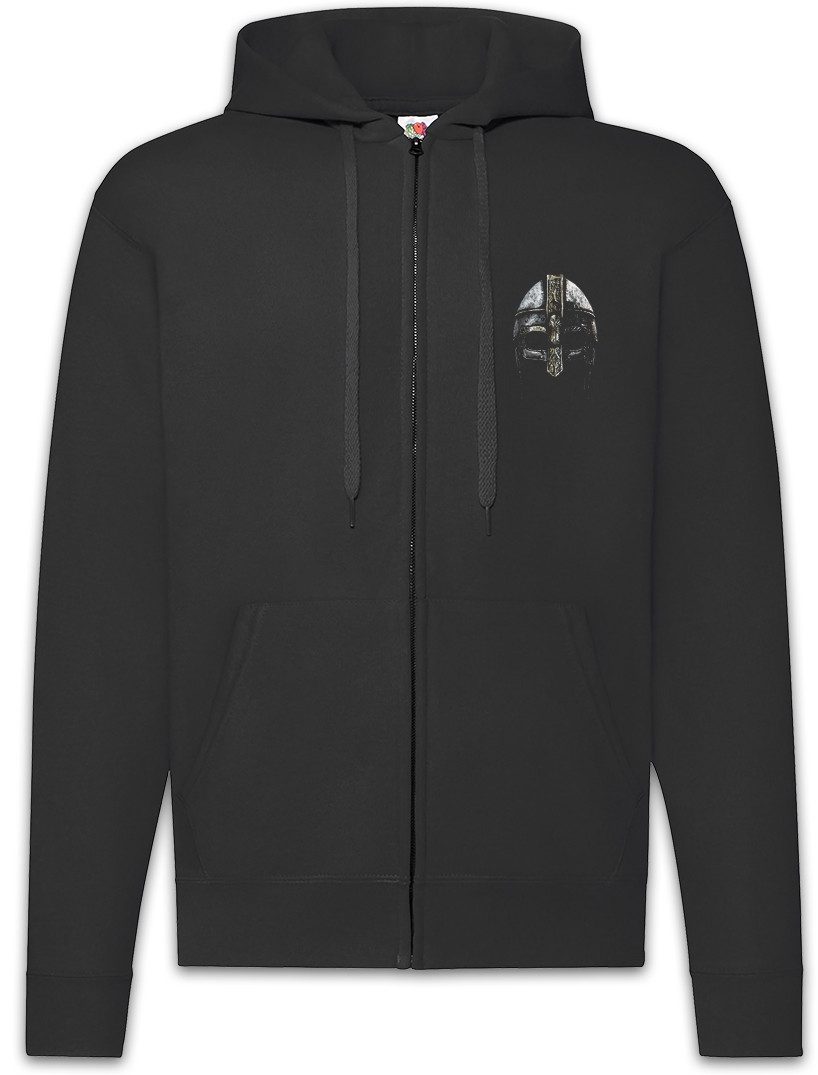 Sweatjacke Viking Helmet Zipper Hoodie Runen Walhalla Loki Thor Vikings Wikinger