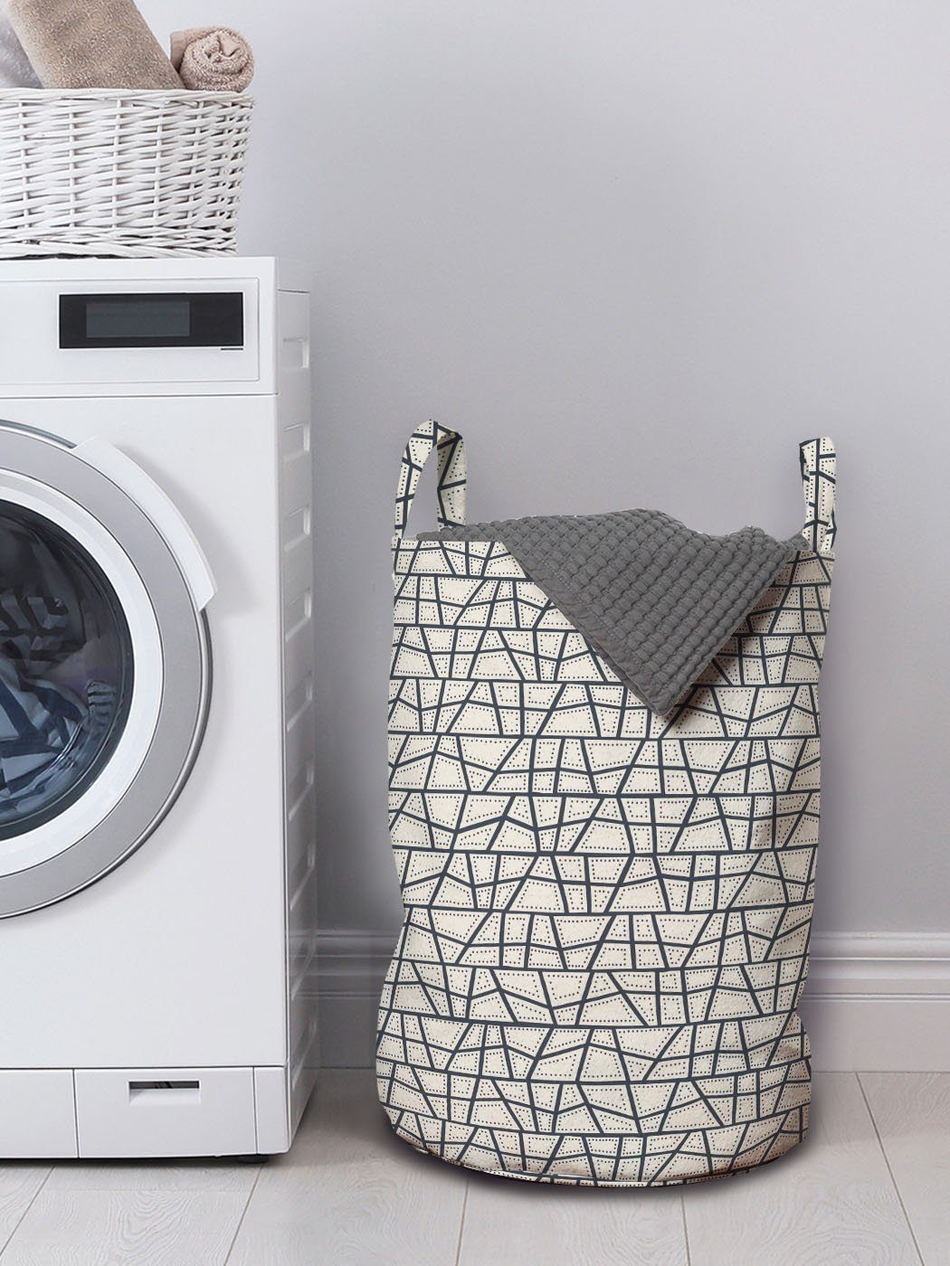 Abakuhaus Wäschesäckchen Wäschekorb mit Griffen traditionell Kordelzugverschluss Gepunktete Waschsalons, für Motiv Australian