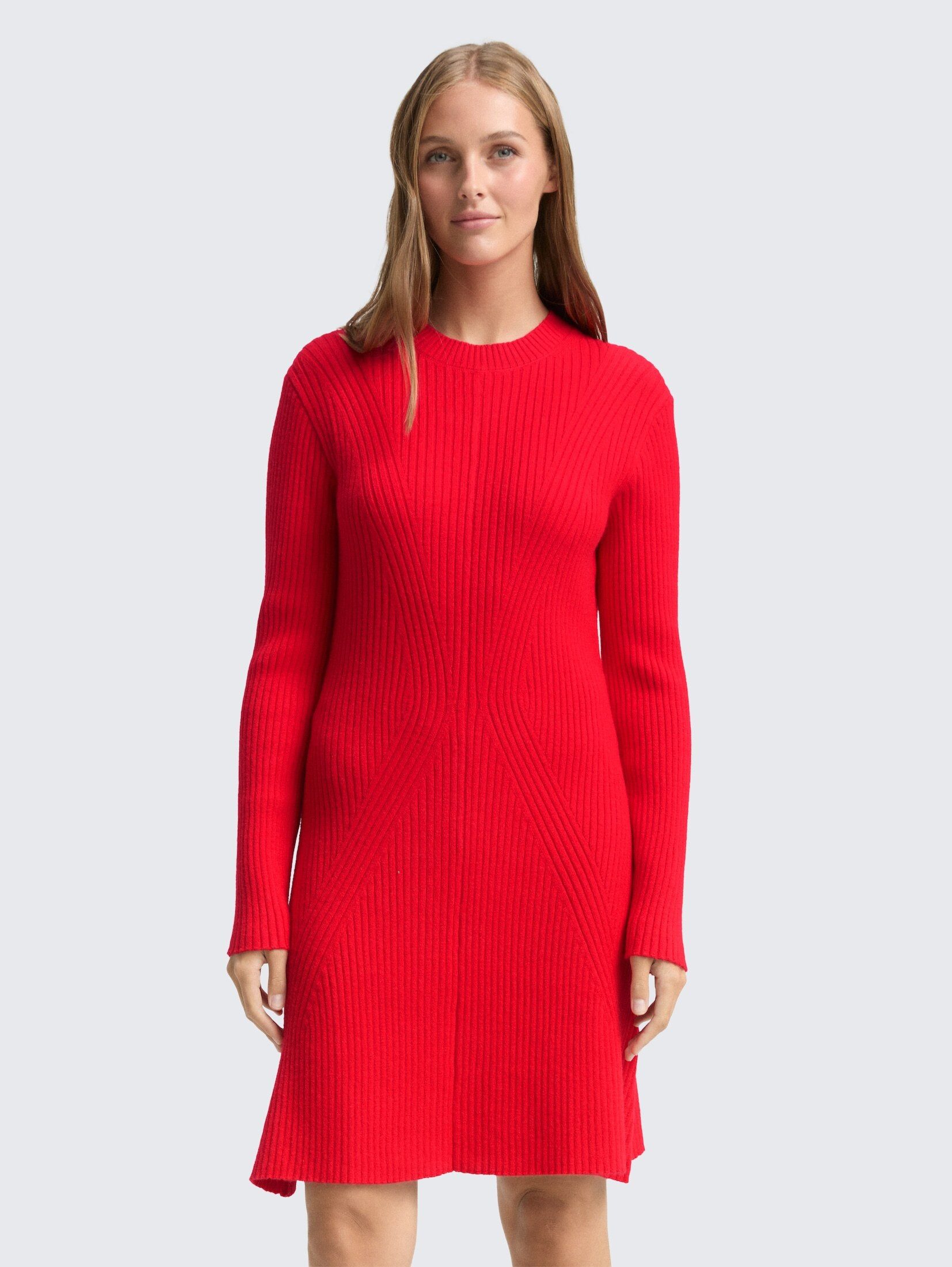 TOM TAILOR Denim Sommerkleid Платья & Jumpsuits Fitted Mini-Kleid aus Rippstrick