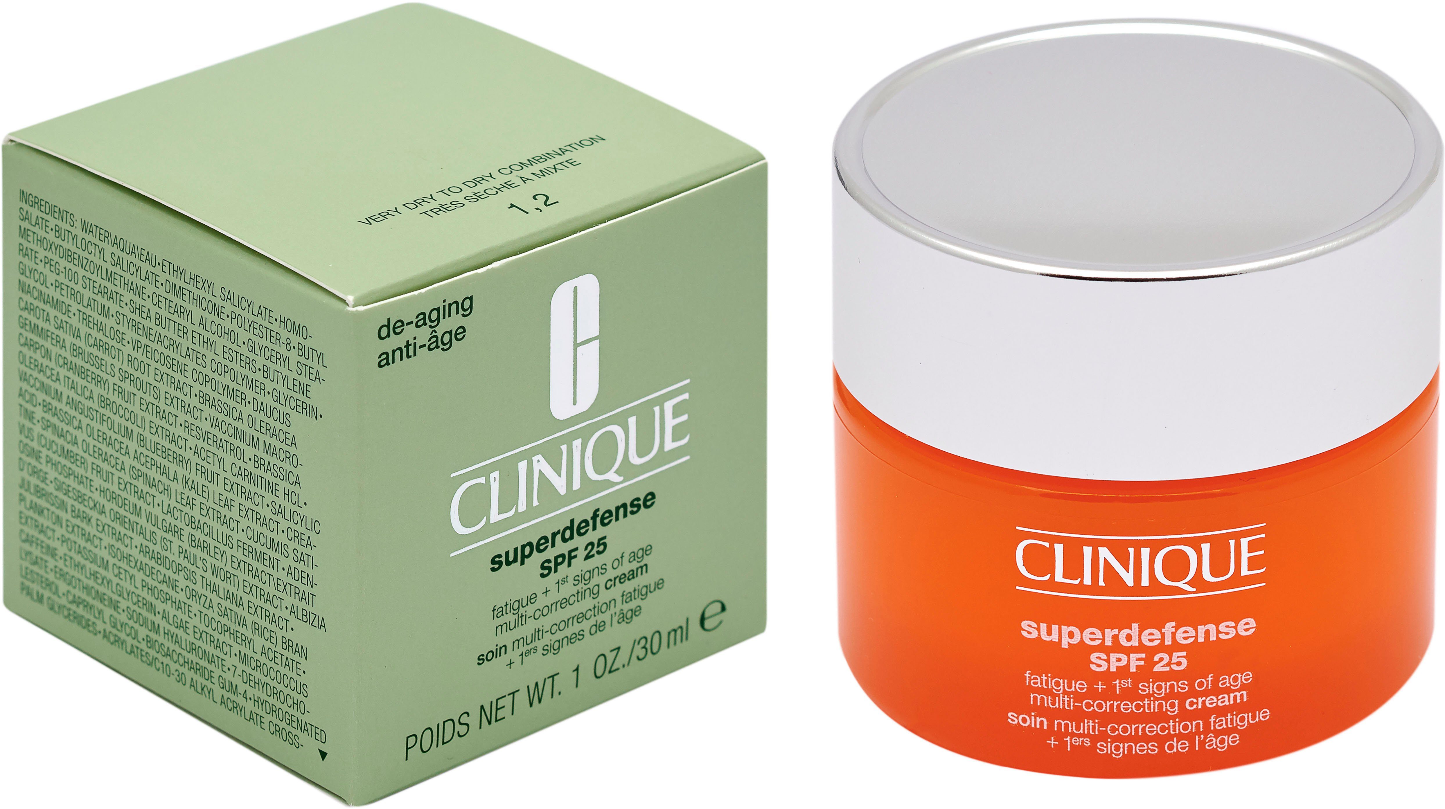CLINIQUE Tagescreme Superdefense Cream Spf 25 skin Type 1/2, mit superleichter Textur