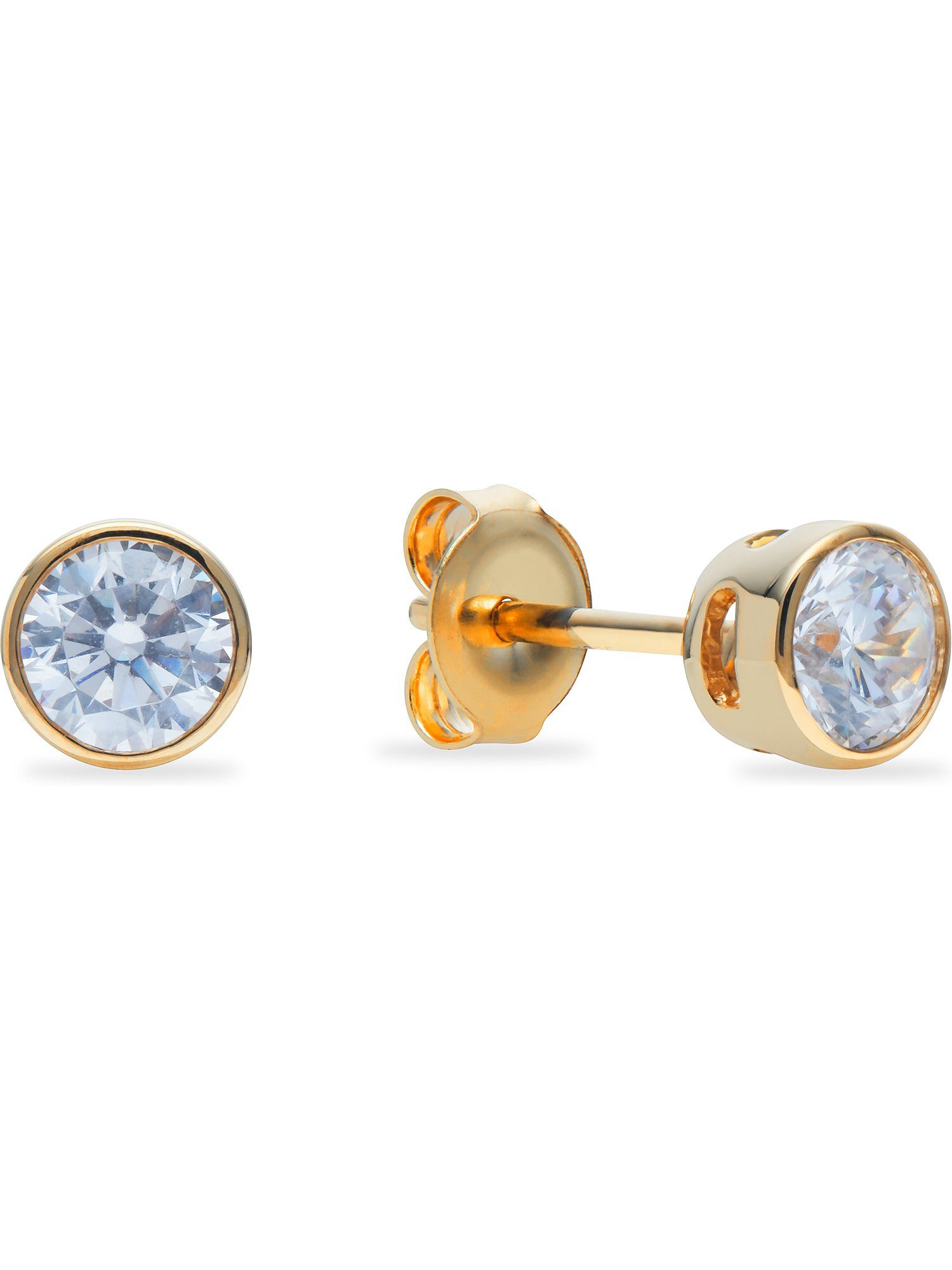 Paar Ohrstecker CHRIST Damen-Ohrstecker 585er Gelbgold 2 Diamant