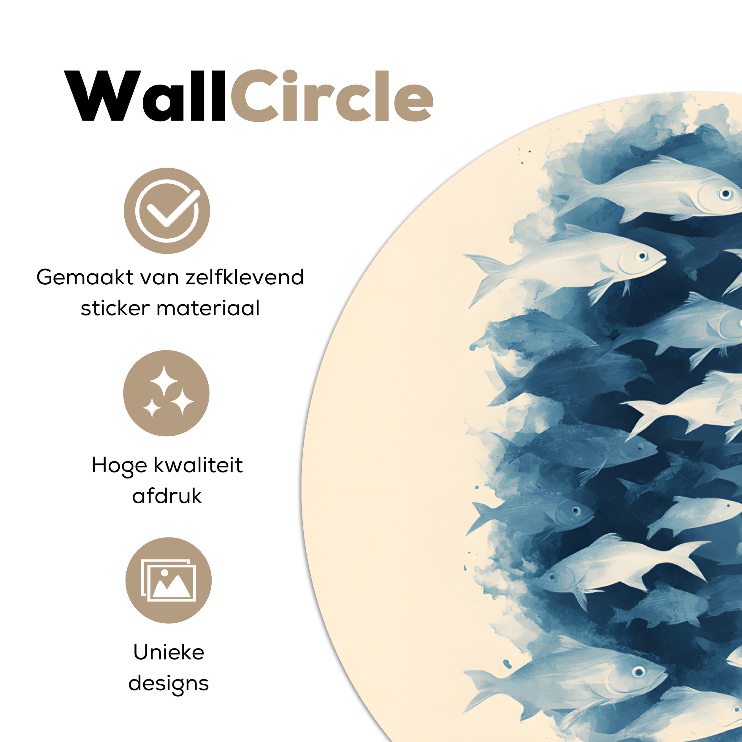 MuchoWow Wandsticker Fische - Minimalistisch - günstig online kaufen