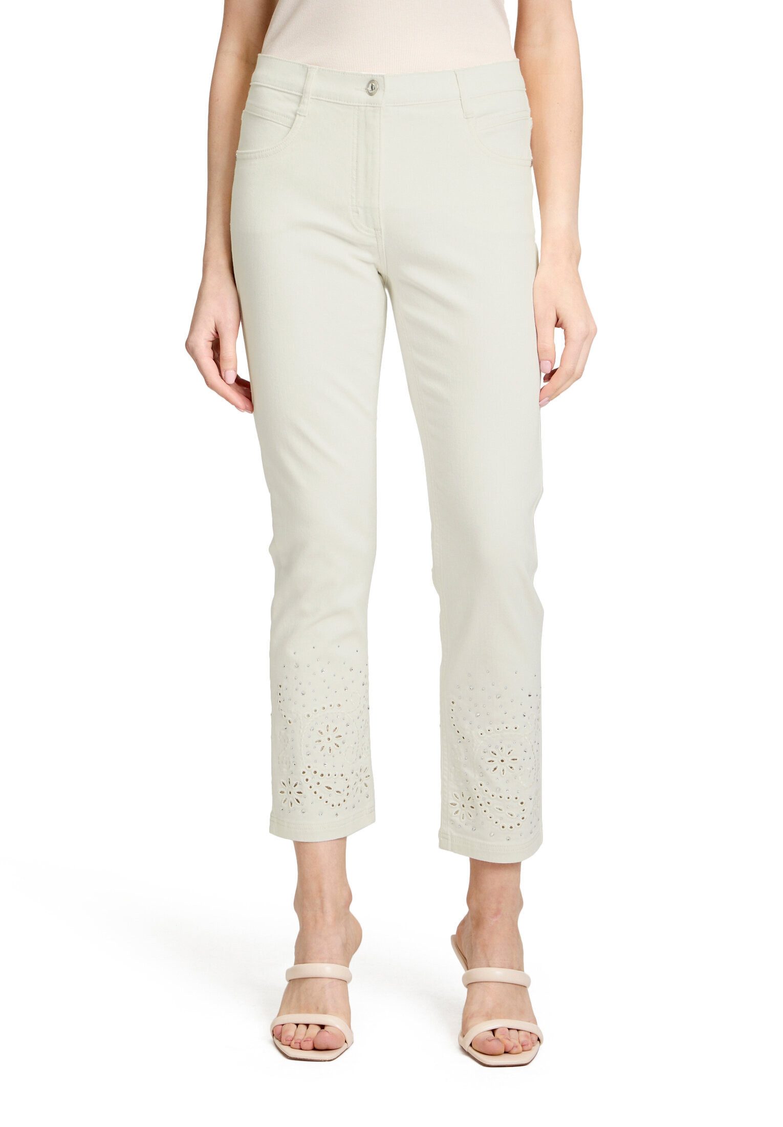 Betty Barclay Stoffhose Damen mit Stickerei Lochstickerei