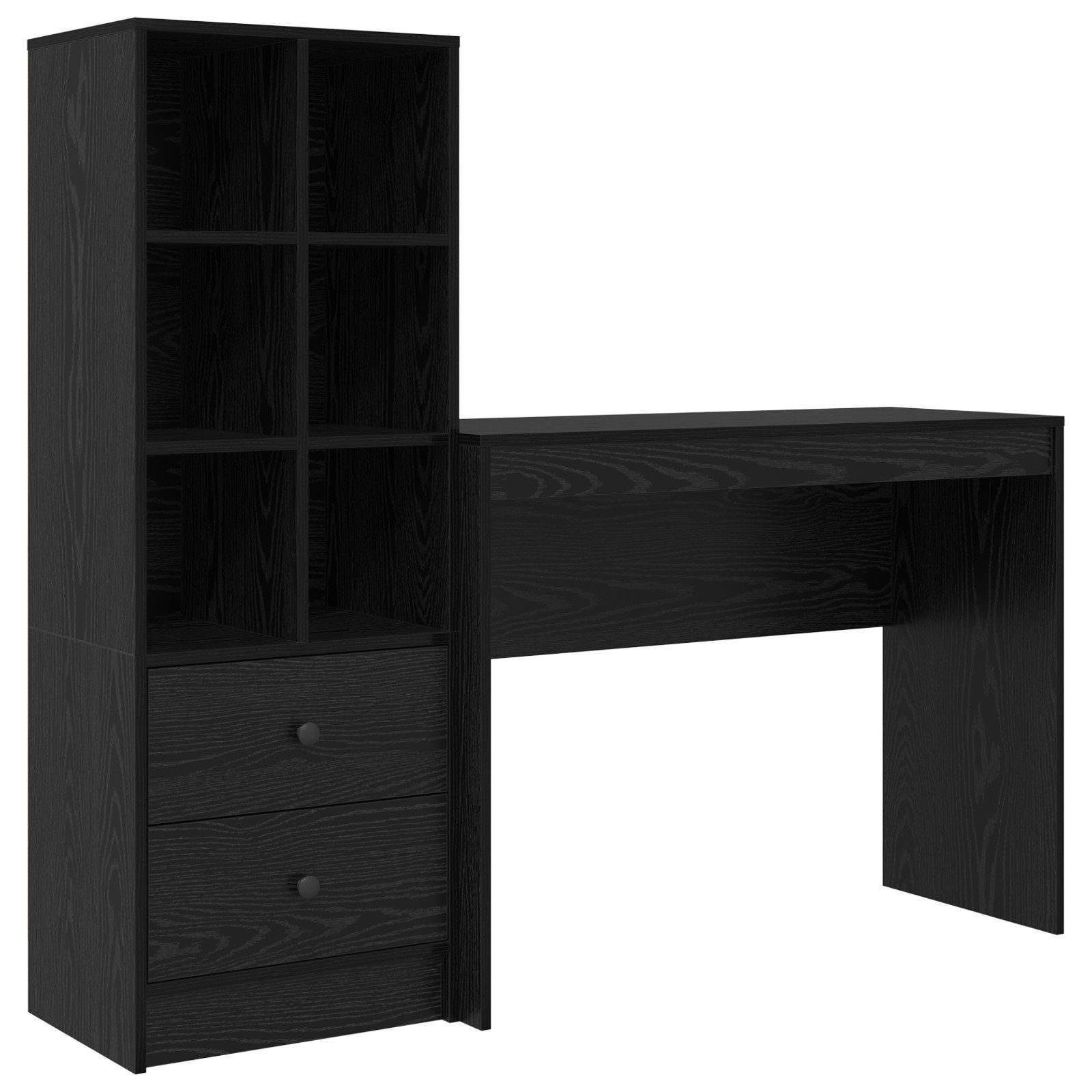 vidaXL Sideboard Schreibtisch mit Stauraum Schwarz günstig online kaufen