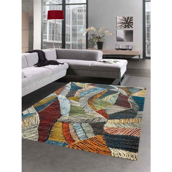 Teppich Teppich modern Designerteppich Blätter Design bunt Carpetia rechteckig Höhe: 13 mm