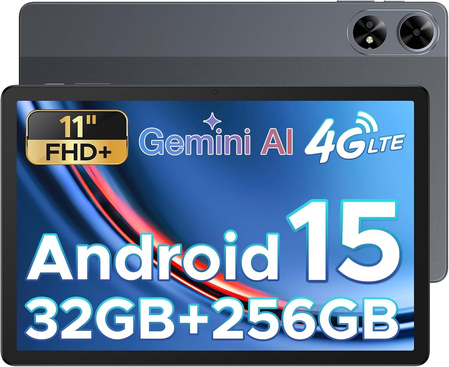 DOOGEE Neuestes 2025 8 GB RAM 8000mAh Bluetooth 5.0 Gaming Tablet (11", 256 GB, Android 15, 4G LTE, Mit den besten und erstaunlichsten Funktionen, attraktivem Design)