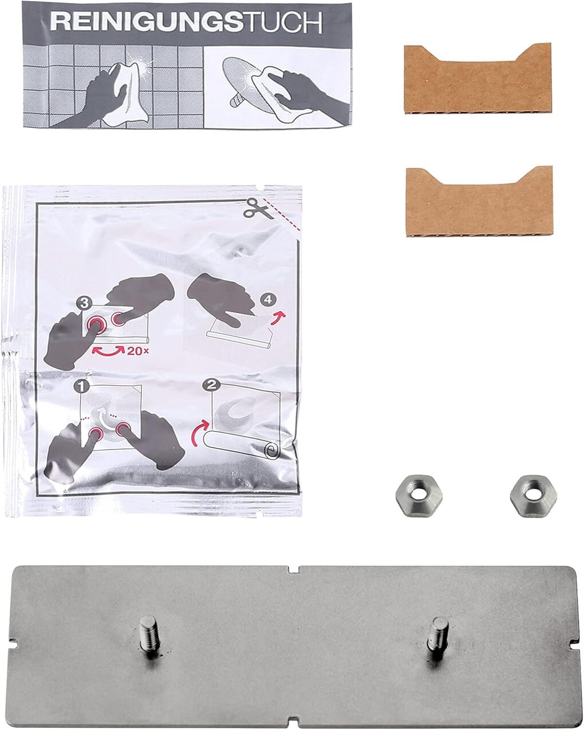 Keuco Duschablage Klebe-Set Typ 4, Klebe-Set Typ 4 für Duschkörbe Edition 11 und Feuchtpapierbox Elegance