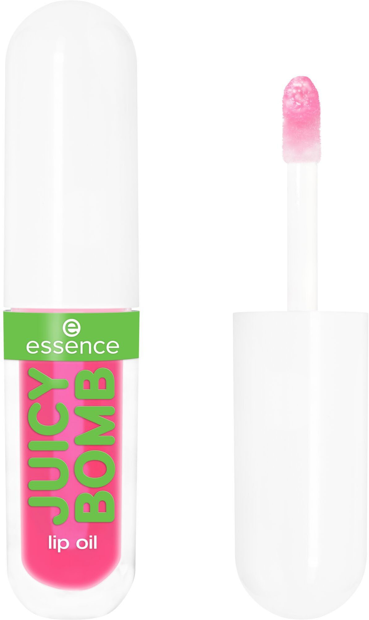 Essence Lipgloss JUICY BOMB PARTY lip oil, 4-tlg., Pflegende Ölformel, nicht-klebendes, glänzendes Finish.