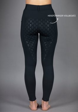 Royal Horsemen Reitleggings Reithose Basic mit herzförmigen Vollbesatz und Handytaschen