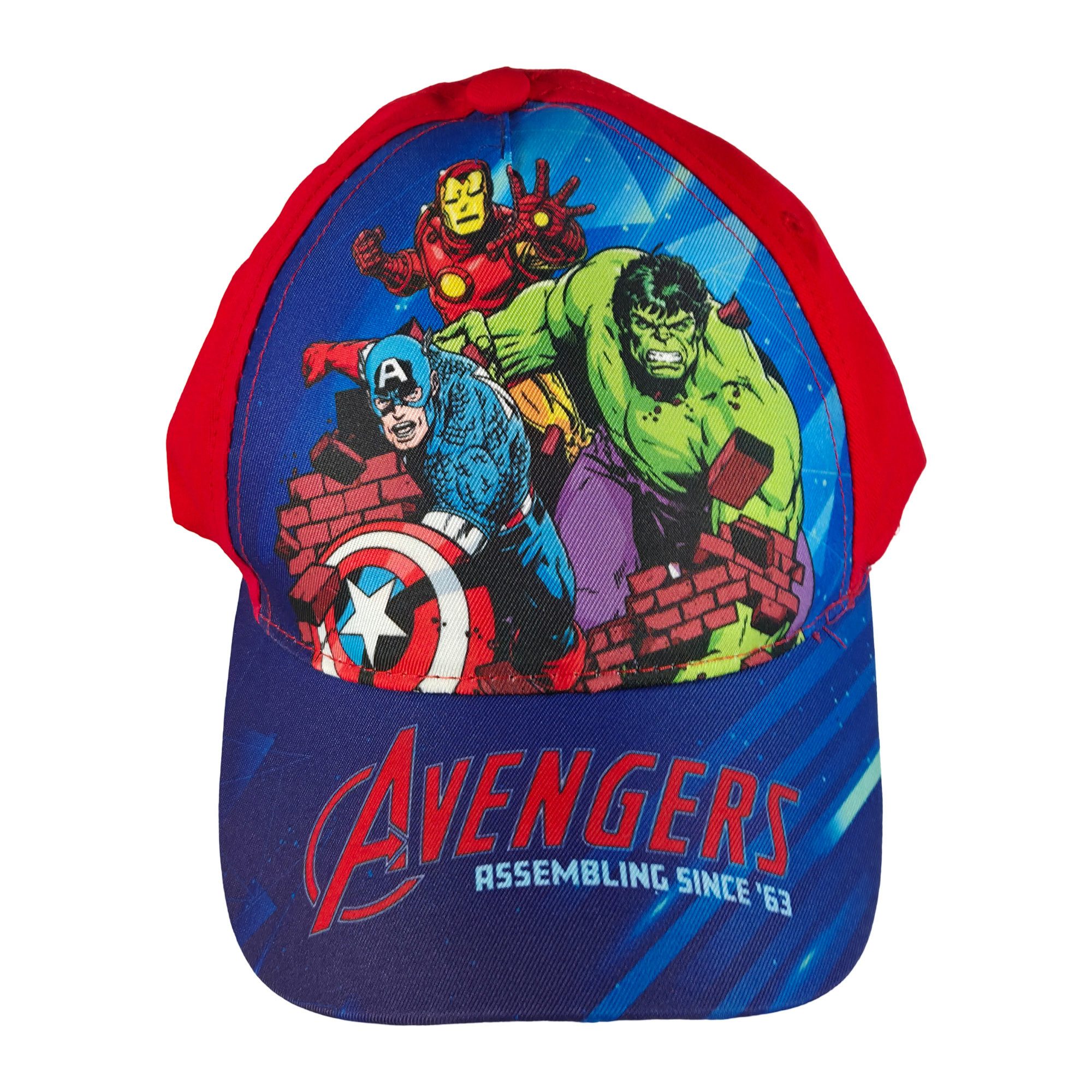 MARVEL Baseball Cap Marvel Avengers Hulk Iron Man Jungen Basecap Baseball Kappe Gr. 52 bis 54