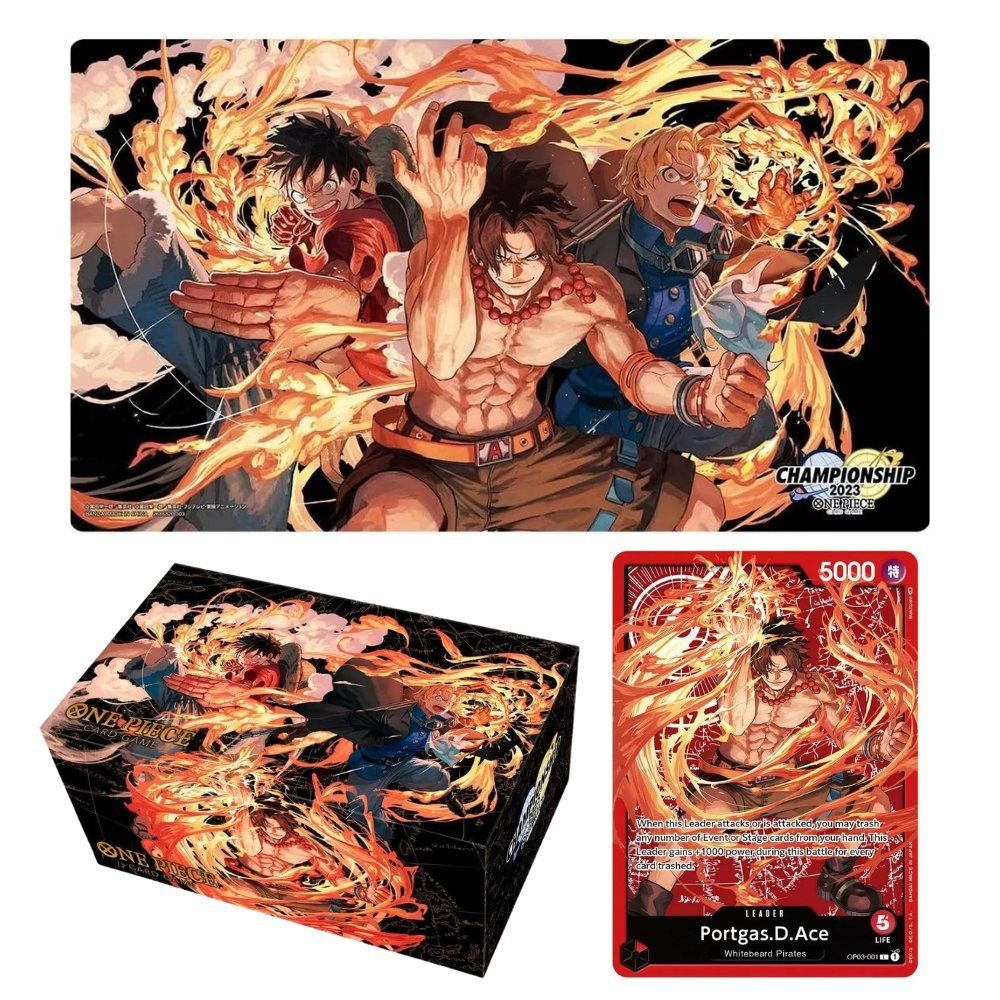 BANDAI NAMCO Sammelkarte One Piece Card Game - Special Goods Set mit Ace, Sabo und Luffy, englische Sprachausgabe