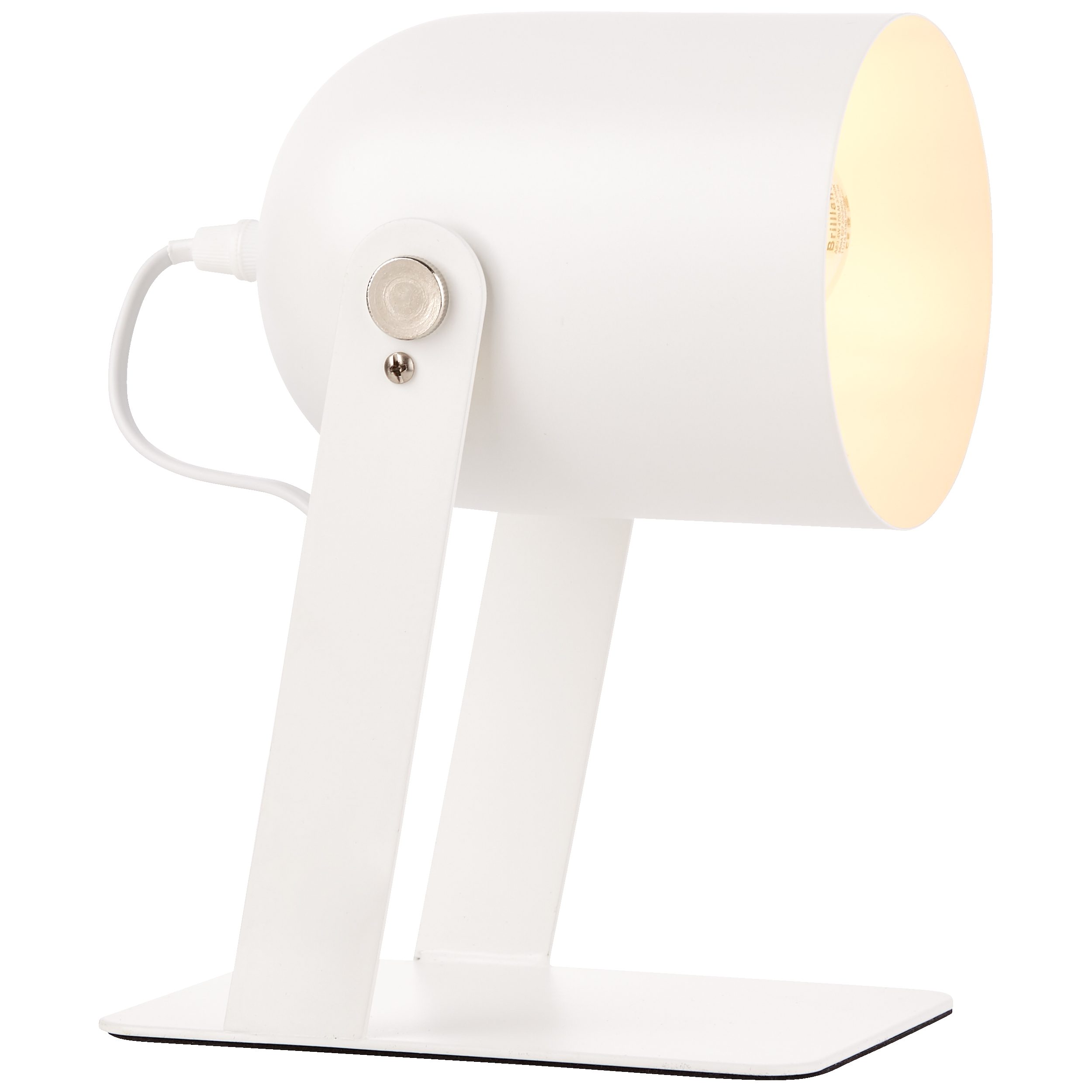 Lightbox Tischleuchte, ohne Leuchtmittel, Tischstrahler, schwenkbar, 24 x 21 x 13cm, E27, max. 30W, Metall, weiß