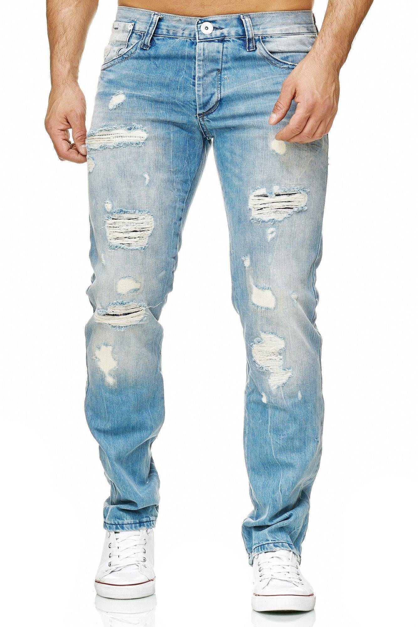 RedBridge Destroyed-Jeans Rebel Stil Regular Fit Premium Qualität