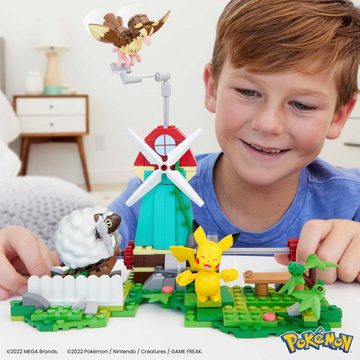 MEGA Spielbausteine MEGA Pokémon, Windmühlen-Farm mit Pickachu, (240 St)