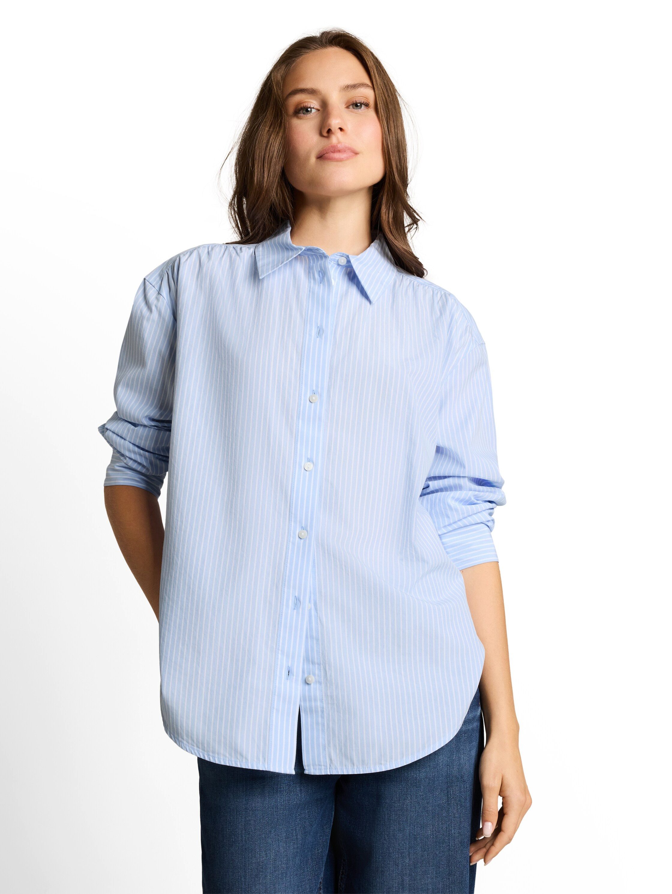 TOM TAILOR Hemdbluse Loose mit Manschetten