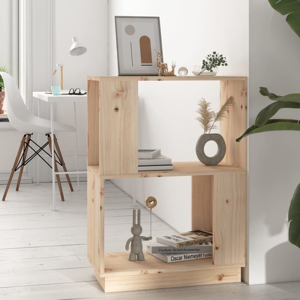 furnicato Bücherregal aus Massivholz 51 x 25 x 70 cm, 1-tlg., Stabiles Regal als Raumteiler mit viel Stauraum für Wohnräume