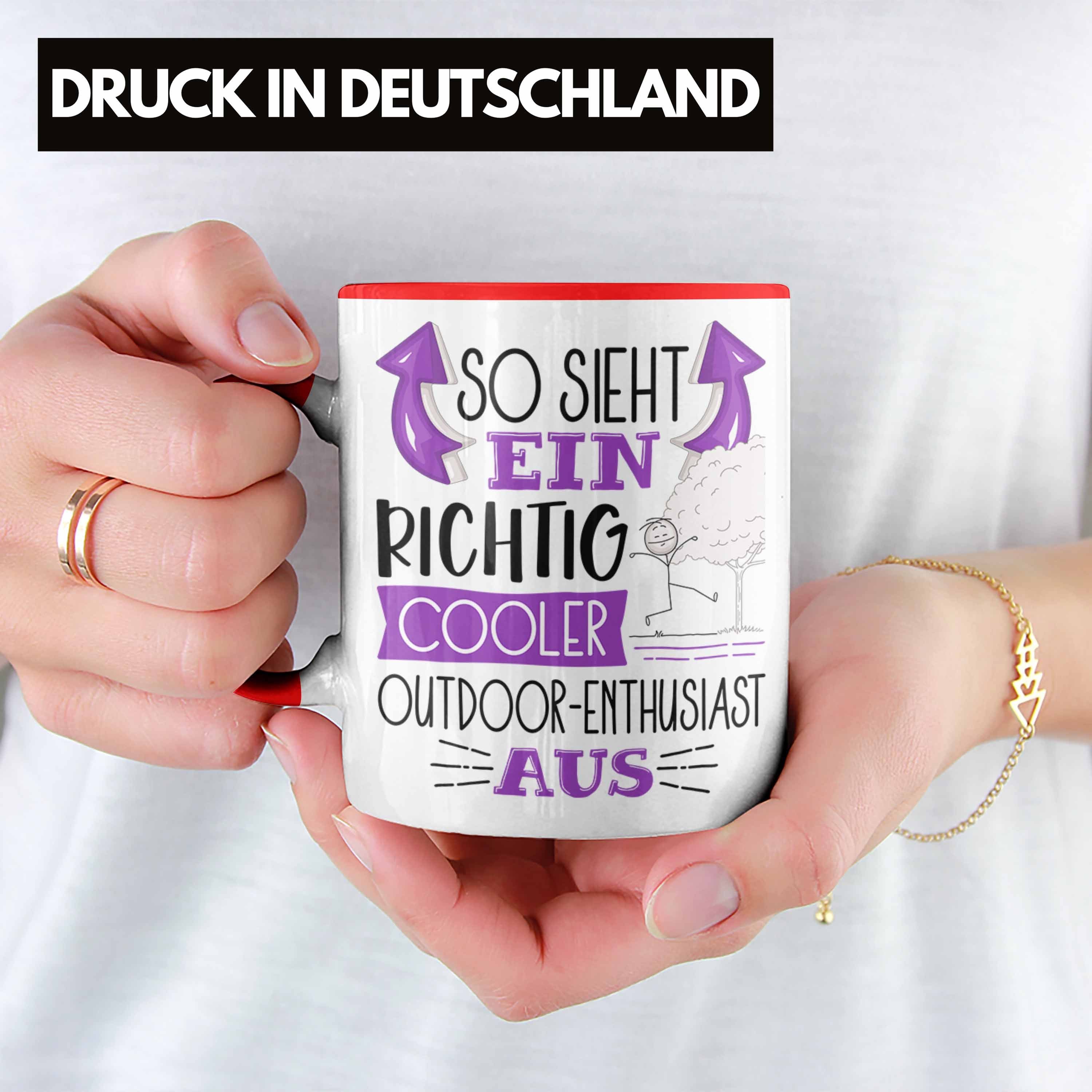 Trendation Tasse Cooler Tasse Lus Sieht Outdoor-Enthusiast So Ein Richtig Rot Geschenk Aus