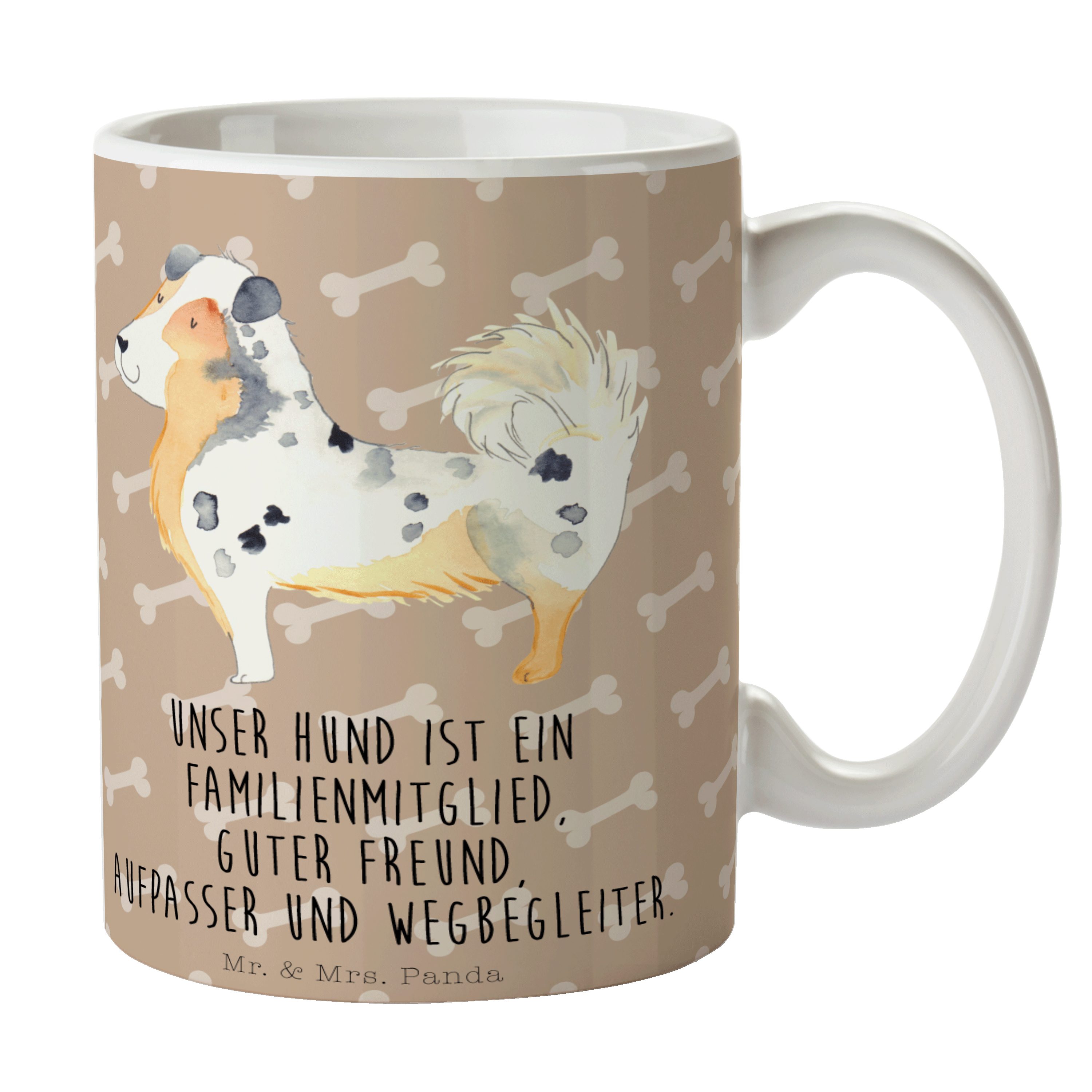 Mr. & Mrs. Panda - Shepherd Tasse Hundeglück Becher, Sprüche, Geschenk, - Australien Hundemo, Keramik