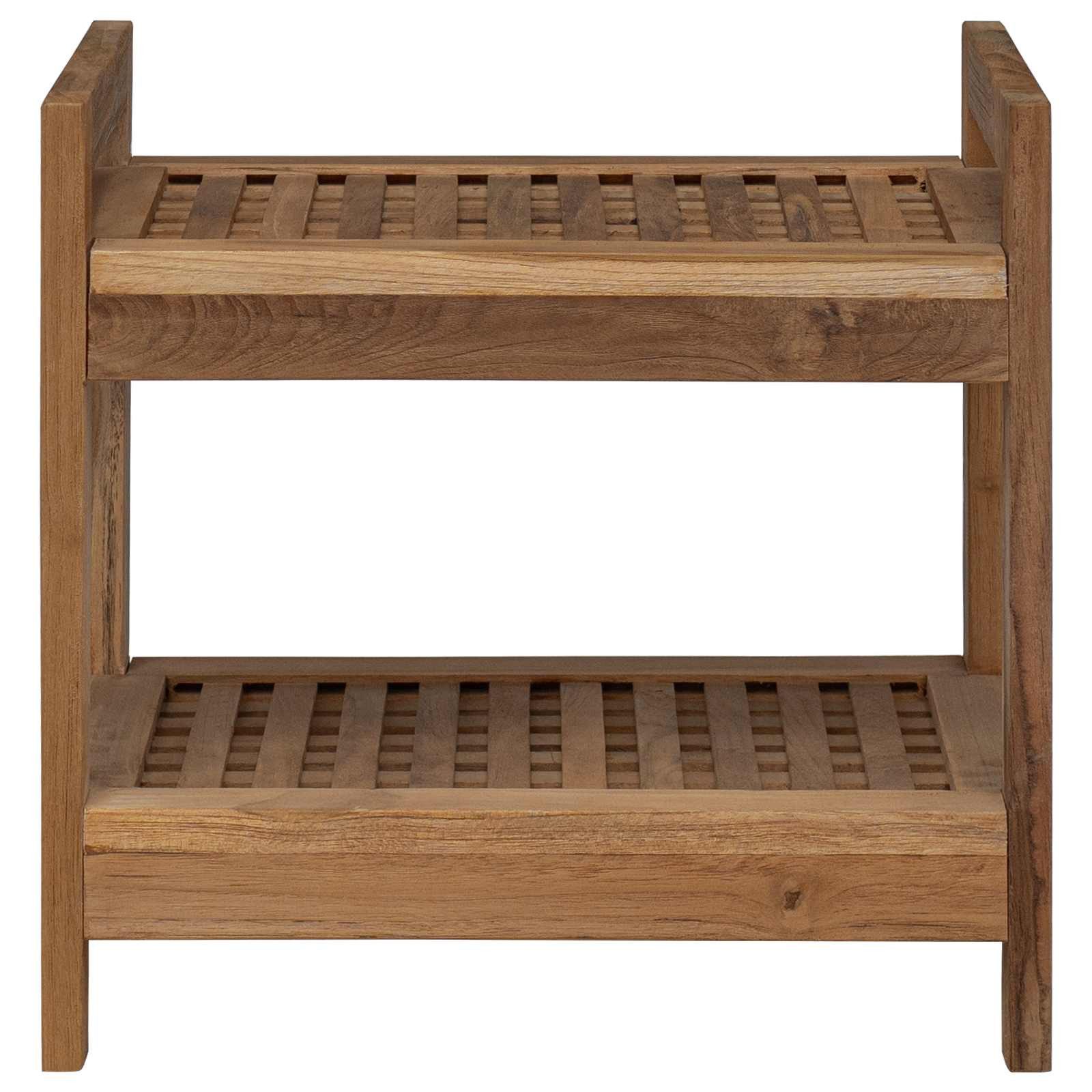vidaXL Badezimmerspiegelschrank Badregal Natur 45 x 30 x 45 cm Massivholz (1-St)