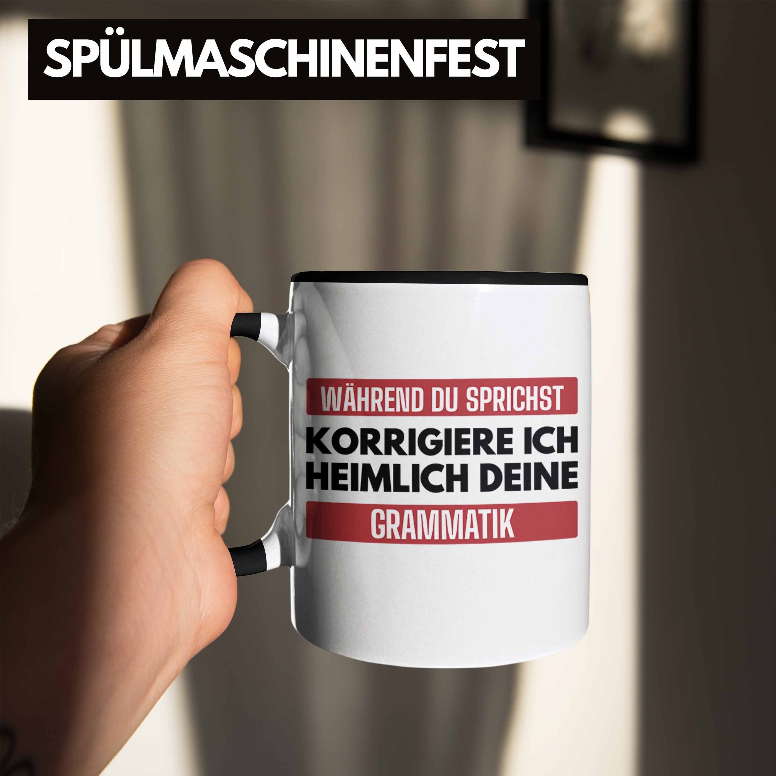 Sprüche Geschenk - Grammatik Tasse Spruch Lehrerin Trendation Tasse Trendation Lustig Schwarz Geschenkidee