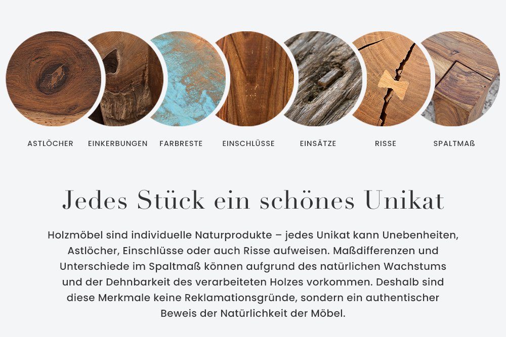riess-ambiente Esstisch HAMPTONS 200cm hellbraun/creme - Pinienholz, 8 Sitzplätze, rechteckig (Einzelartikel, 1-St), Massivholz-Esstisch - ideal für Landhaus-Kü – Bild 5 von 5