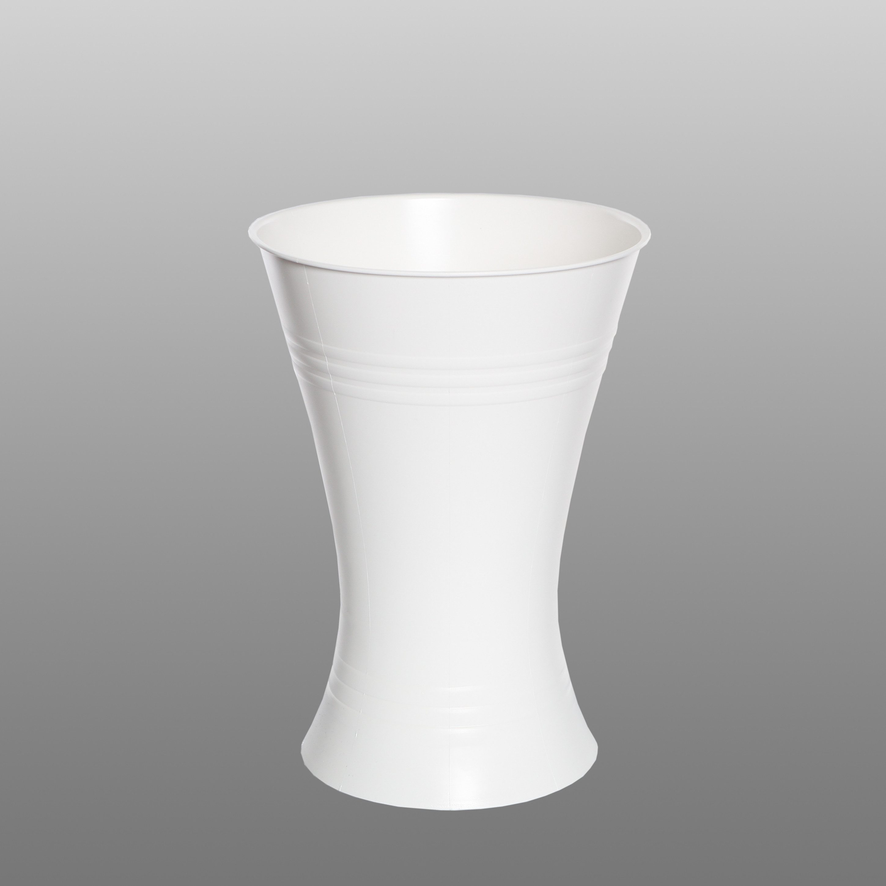WIBO Kunststofftechnik GmbH Dekovase Floristvase X-Form, weiss, H 28 cm