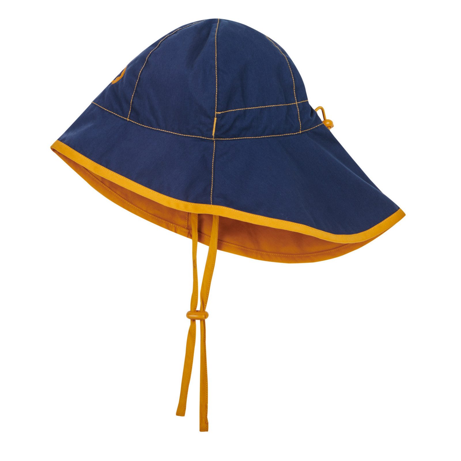 Finkid Schirmmütze Finkid Ranta Sport Sonnenhut Navy/Golden Yellow 54 Sommermütze mit Nackenschutz