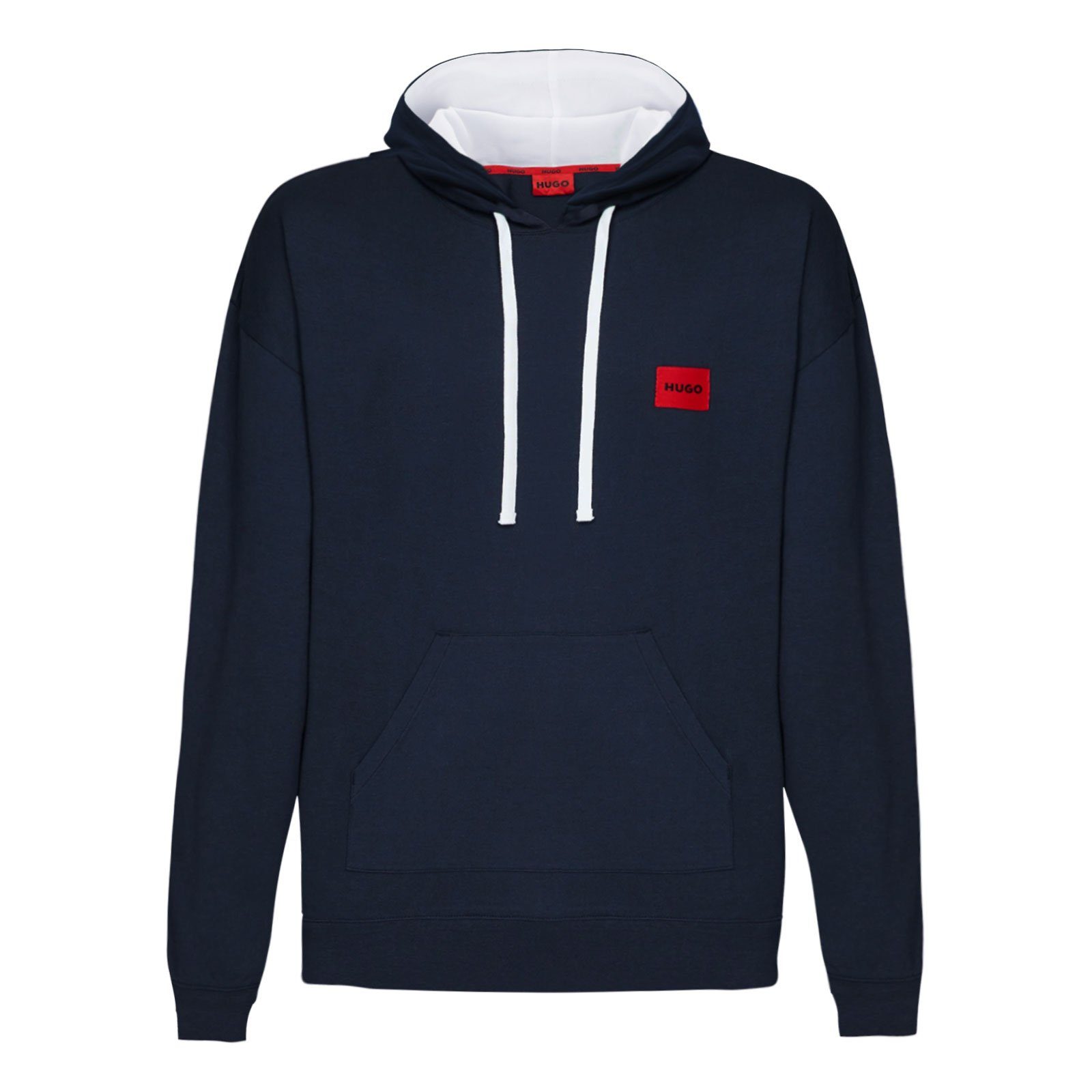 HUGO Hoodie Cut Logo Hoodie mit Split-Logo auf der Rückseite 405 dark blue