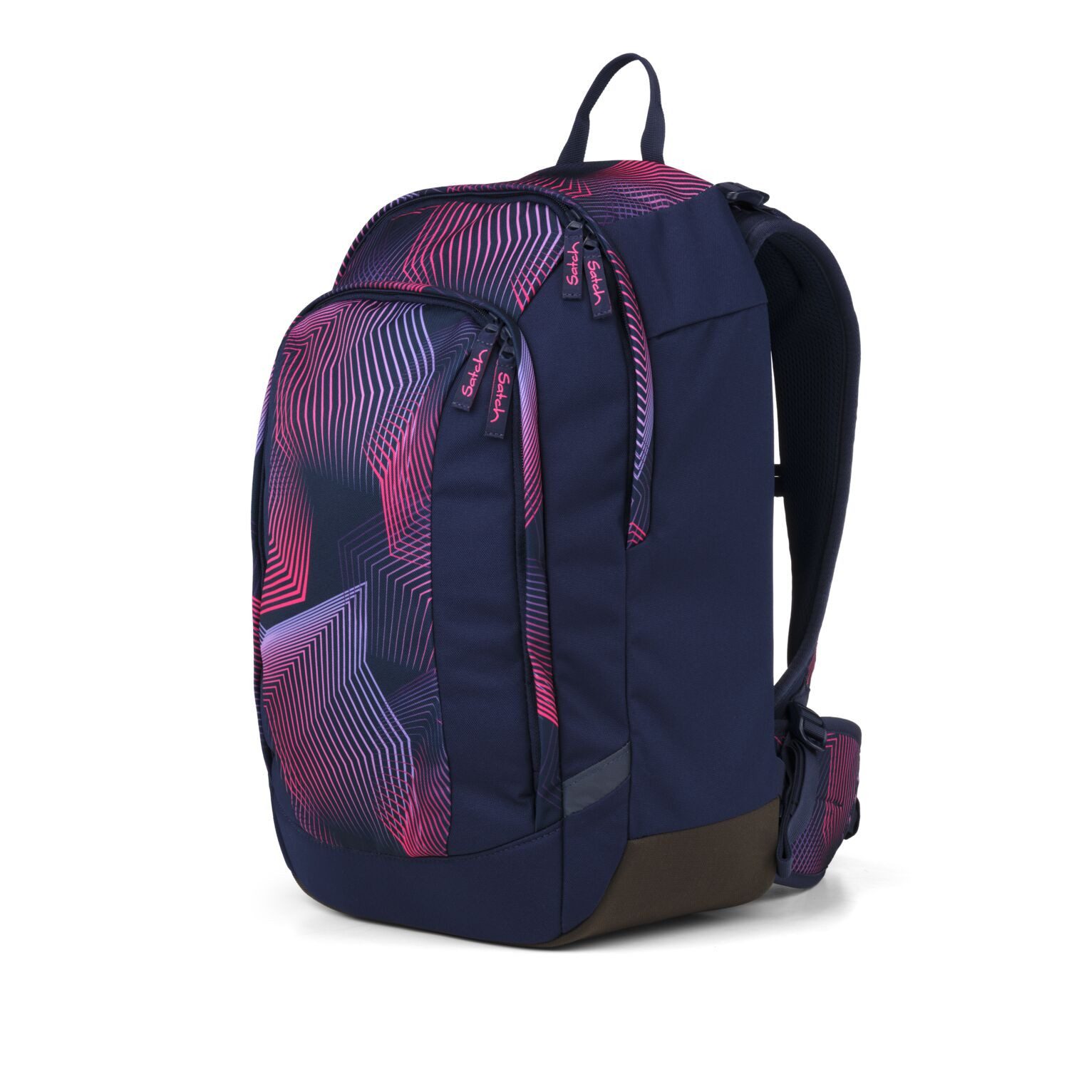 Satch Schulranzen Schulrucksack-Set AIR Seismic Pink 3-teilig (3-teilig), Schulranzen, ergonomisch, Laptop-Fach, Your-Size-System – Bild 4 von 5