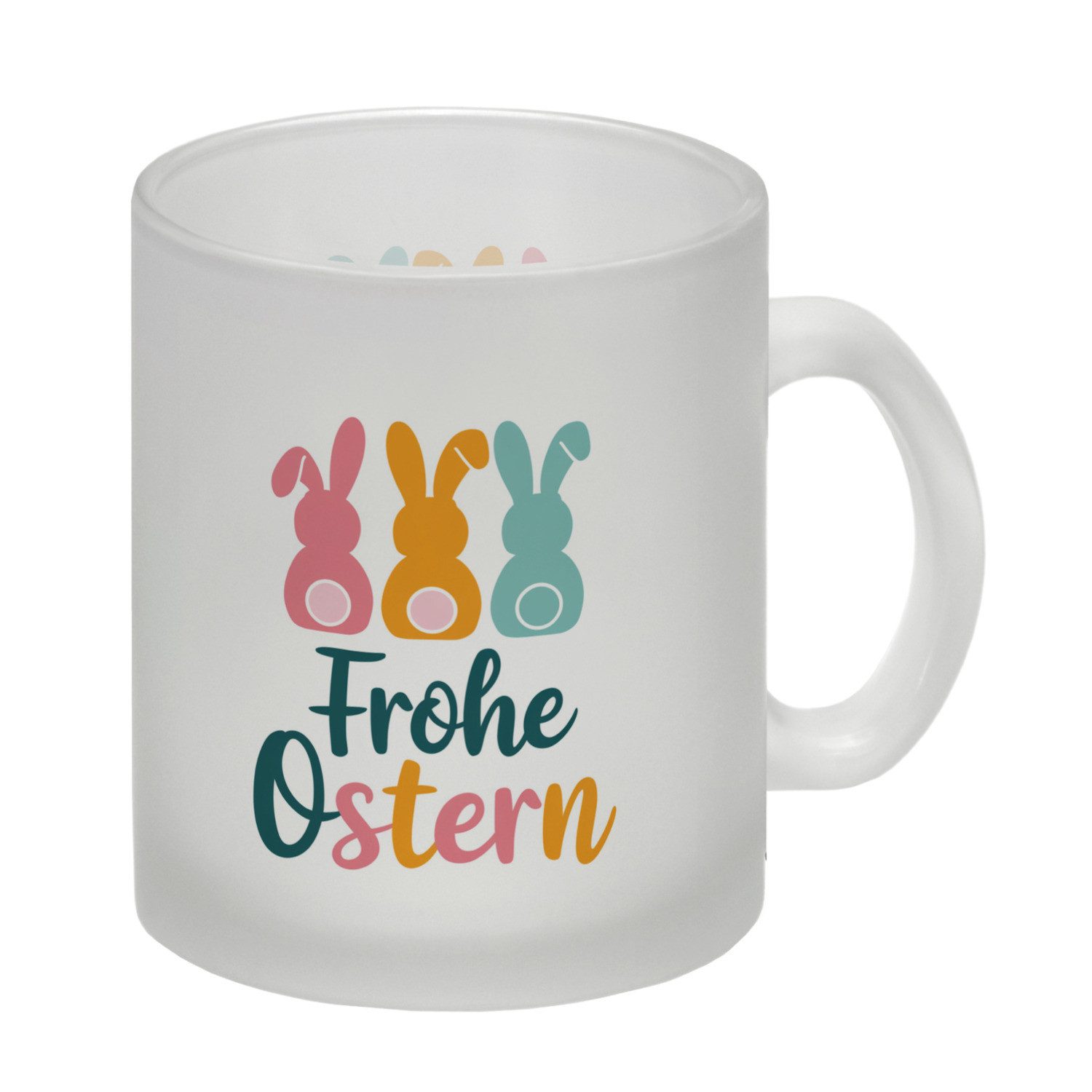 speecheese Tasse Frohe Ostern Hasen Glas Tasse für Osterdeko