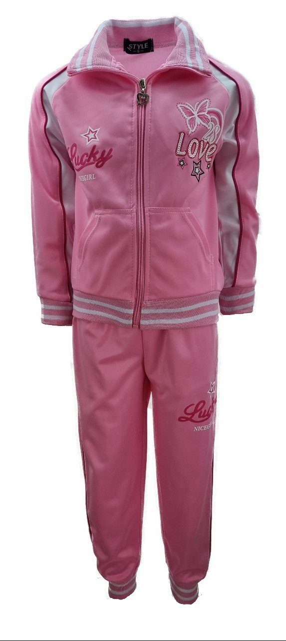 Hessis Jogginganzug Süßer Mädchen Trainingsanzug, MF30 (Set, Jacke mit Jogginghose), bestehend aus Jacke und Jogginghose