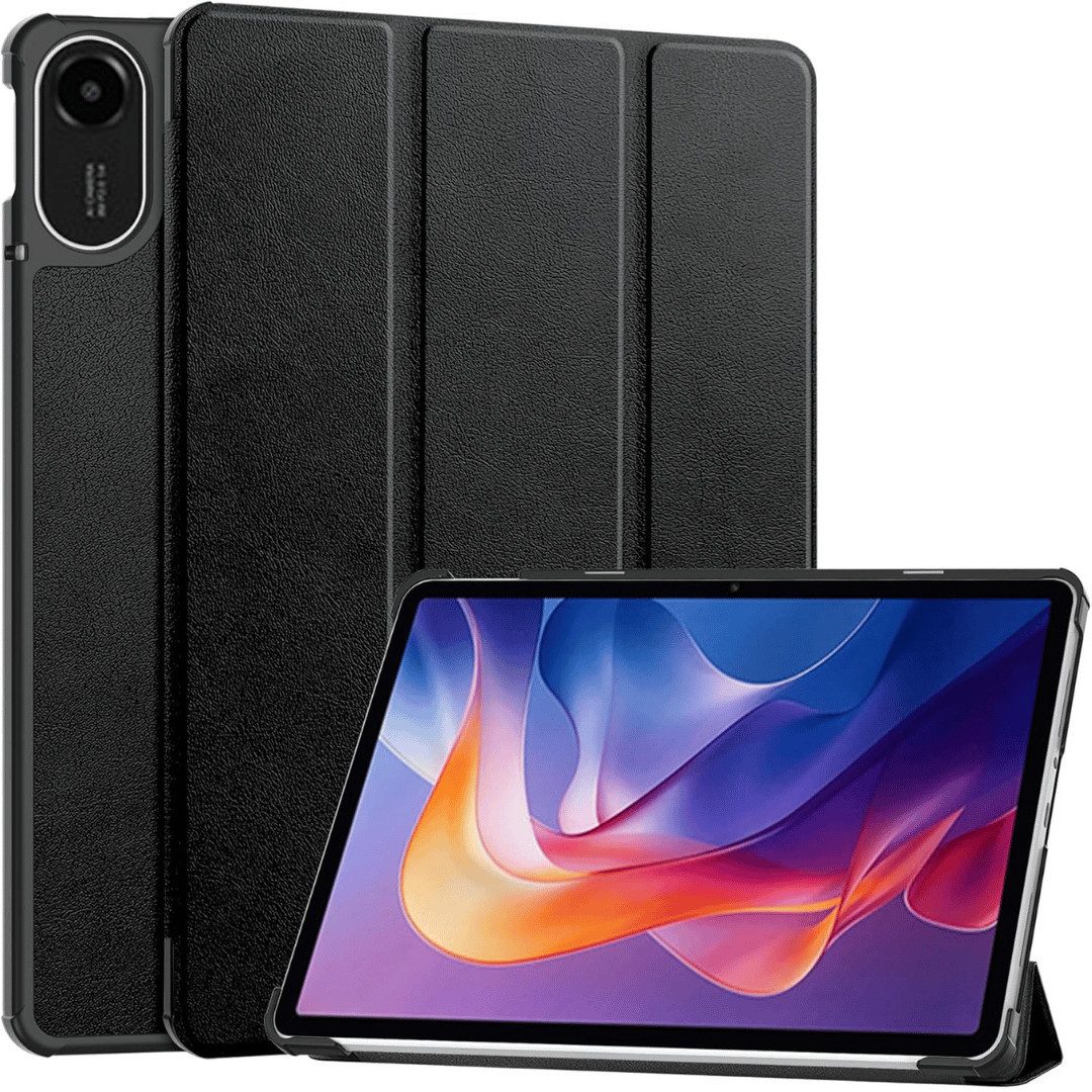 SmartUP Tablet-Hülle für Xiaomi Redmi Pad 2 Tasche Smart Cover Case Klapphülle Schutzglas 11 Zoll, integrierte Standfunktion, integrierter Magnetverschluss