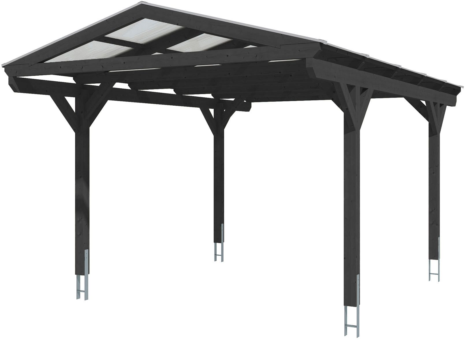 Skanholz Einzelcarport Westerwald, BxT: 362x541 cm, 281 cm Einfahrtshöhe