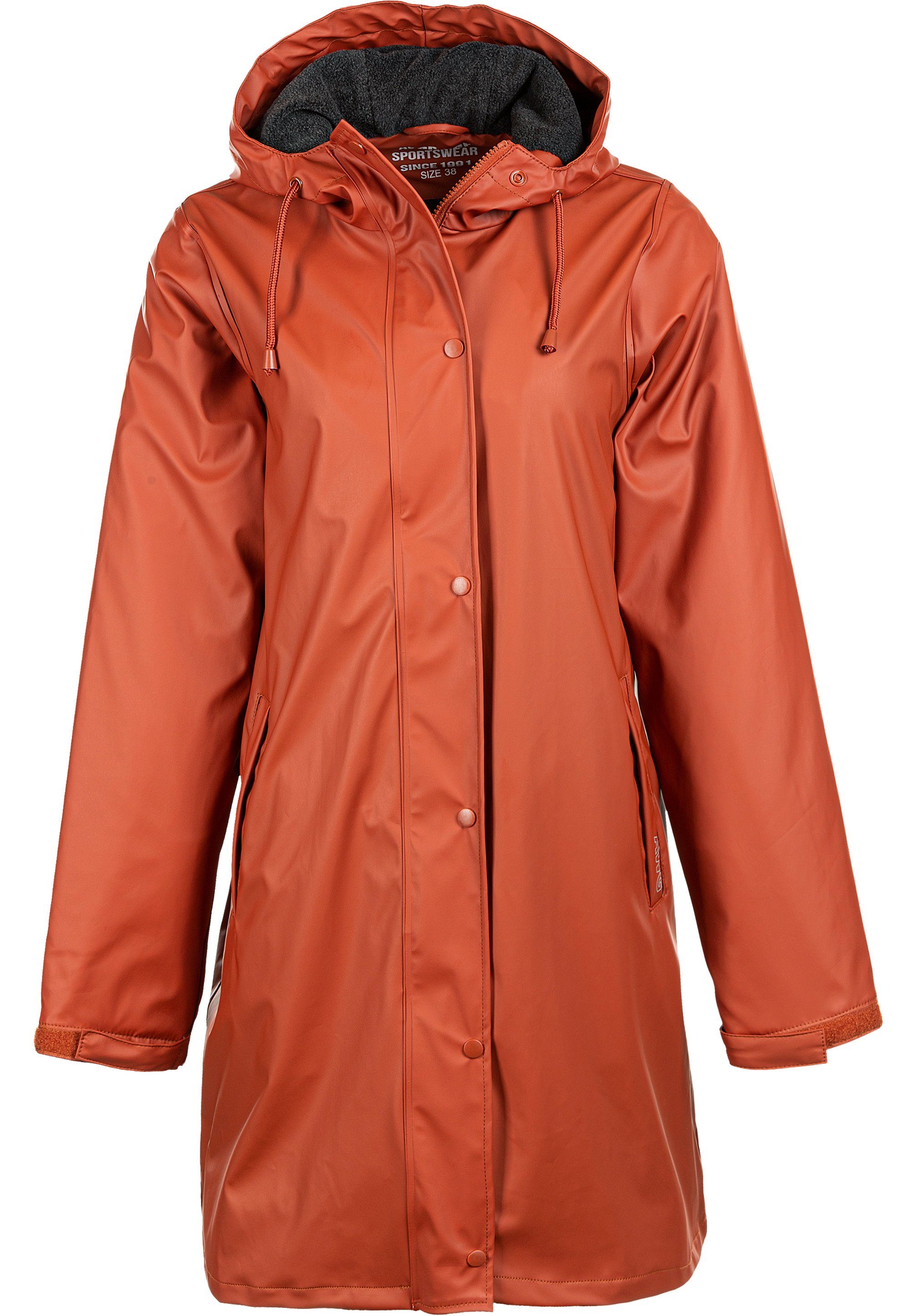 Simone Nähten REPORT getapten rostbraun WEATHER Outdoorjacke mit