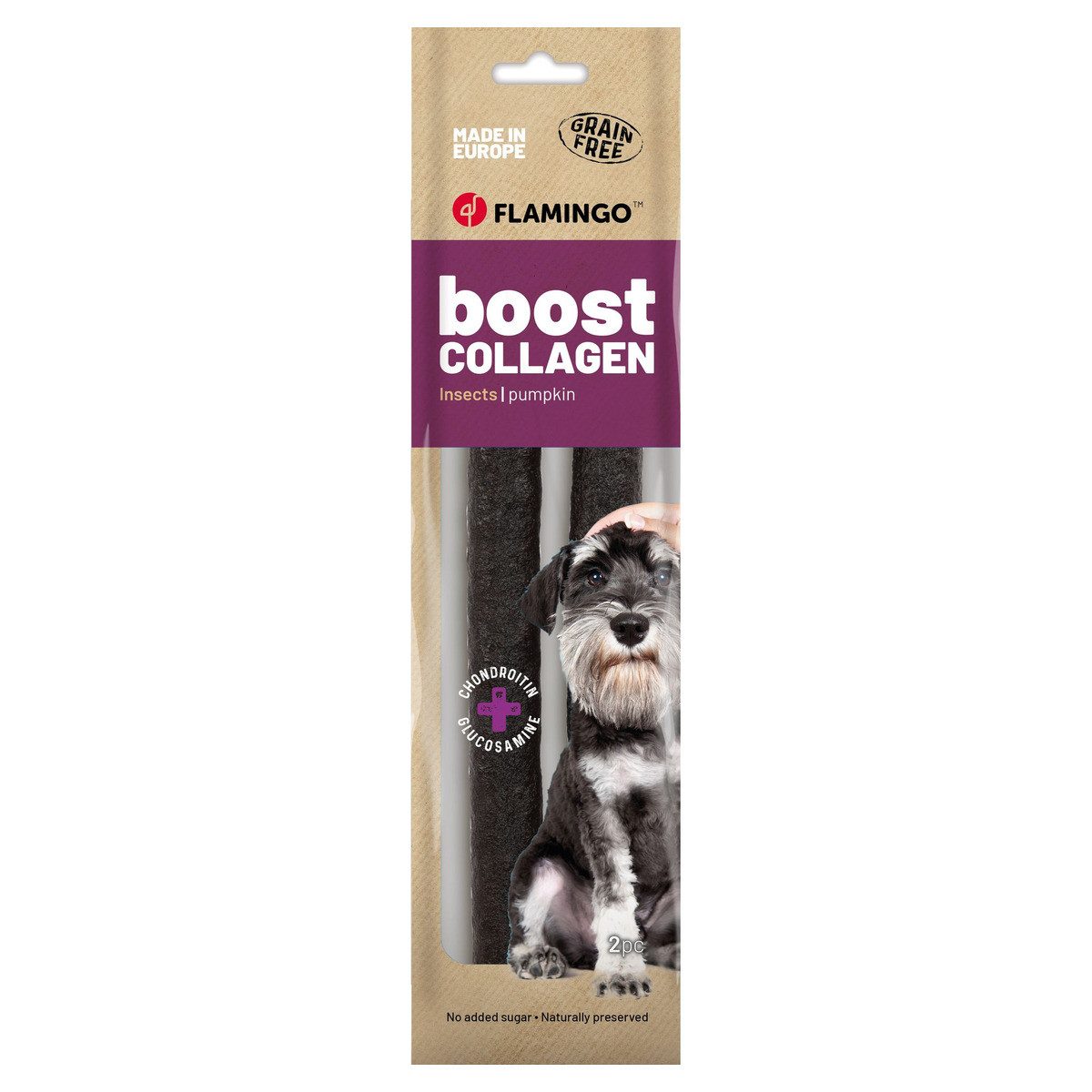 Flamingo Hundesnack Boost Wurst mit Insekten und Kollagen, für: Hund