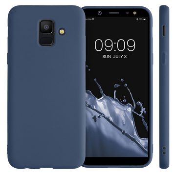 kwmobile Handyhülle Hülle für Samsung Galaxy A6 (2018), Hülle Silikon - Soft Handyhülle - Handy Case Cover - Marineblau