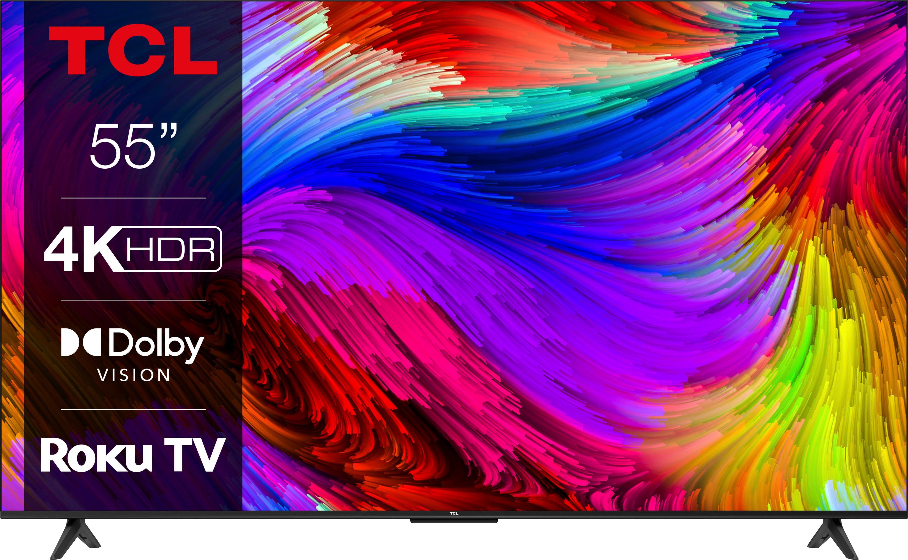 Dolby LED-Fernseher HDMI TV, 2.1) 55RP630X1 cm/55 HDR, Zoll, Roku HDR10, (139 Smart-TV, 4K TCL Game Vision, HD, Ultra Master,
