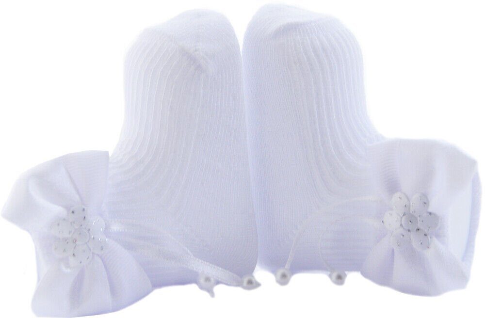 La Bortini Носки Baby Носки für Baby und Kinder Носки in Weiß für Taufe ab 0Mon