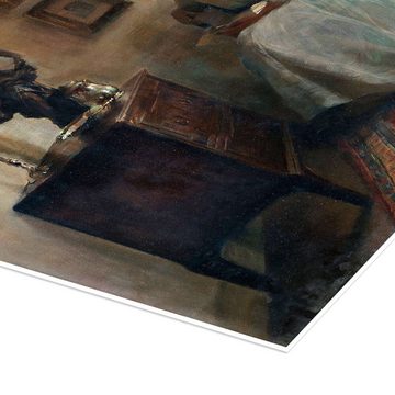Posterlounge Poster Carl Holsøe, Interieur mit lesender Frau, Malerei